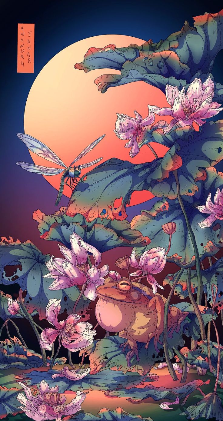 Moon Viewing Original Print. Art wallpaper, Art wallpaper iphone, Japanese art prints