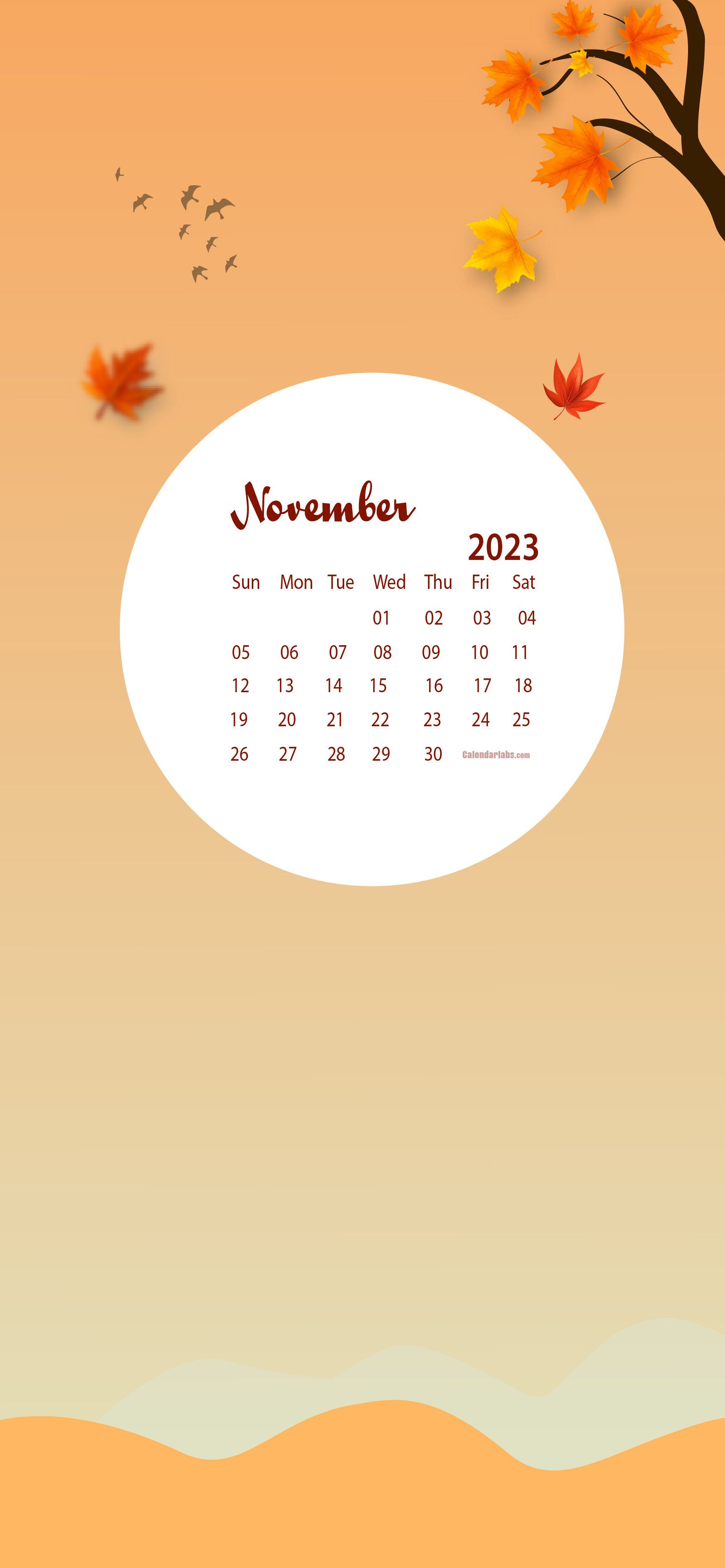 November 2023 Desktop Wallpapers Calendar