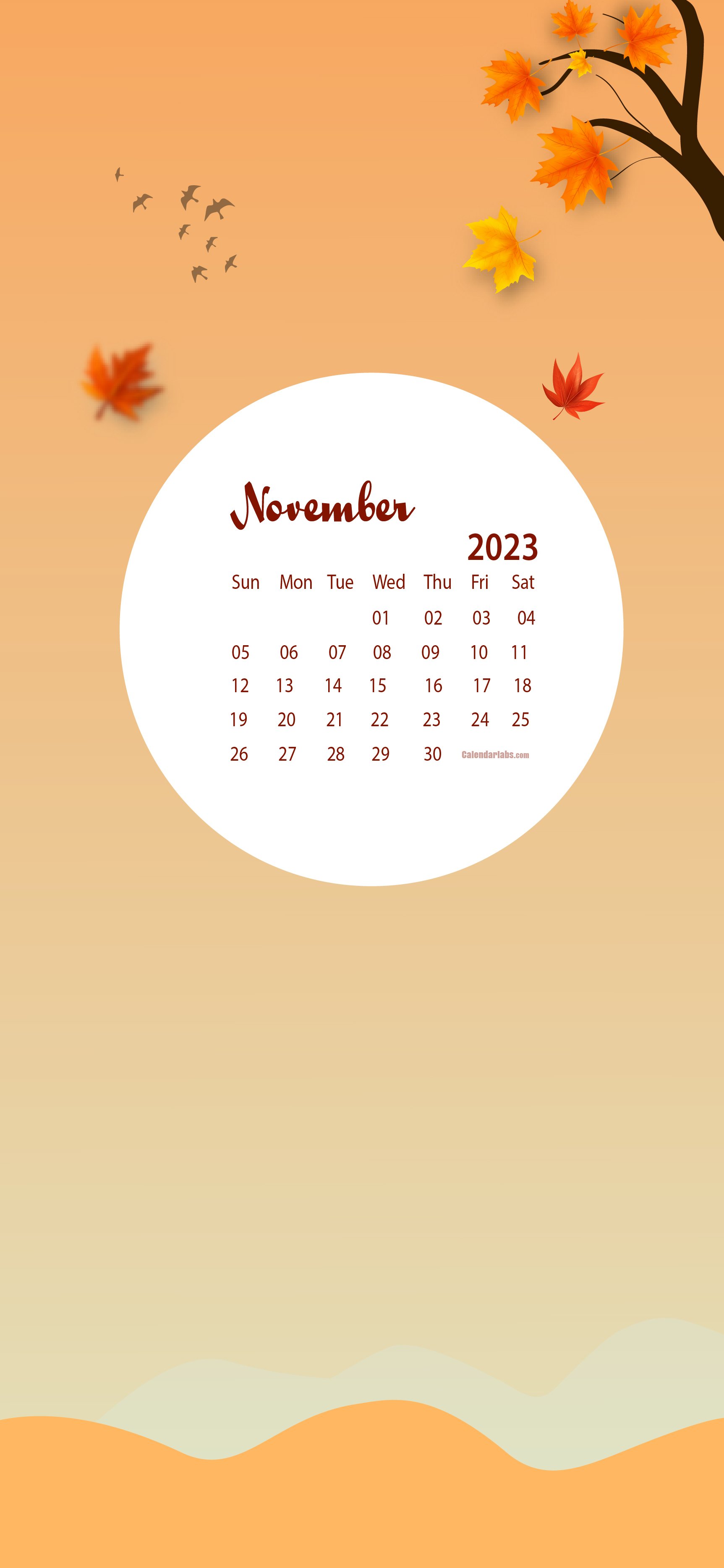 November 2023 Desktop Background Calendar Wallpaper