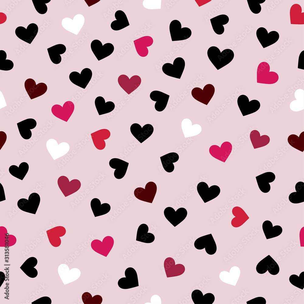 Valentine background with hearts light pink background for happy