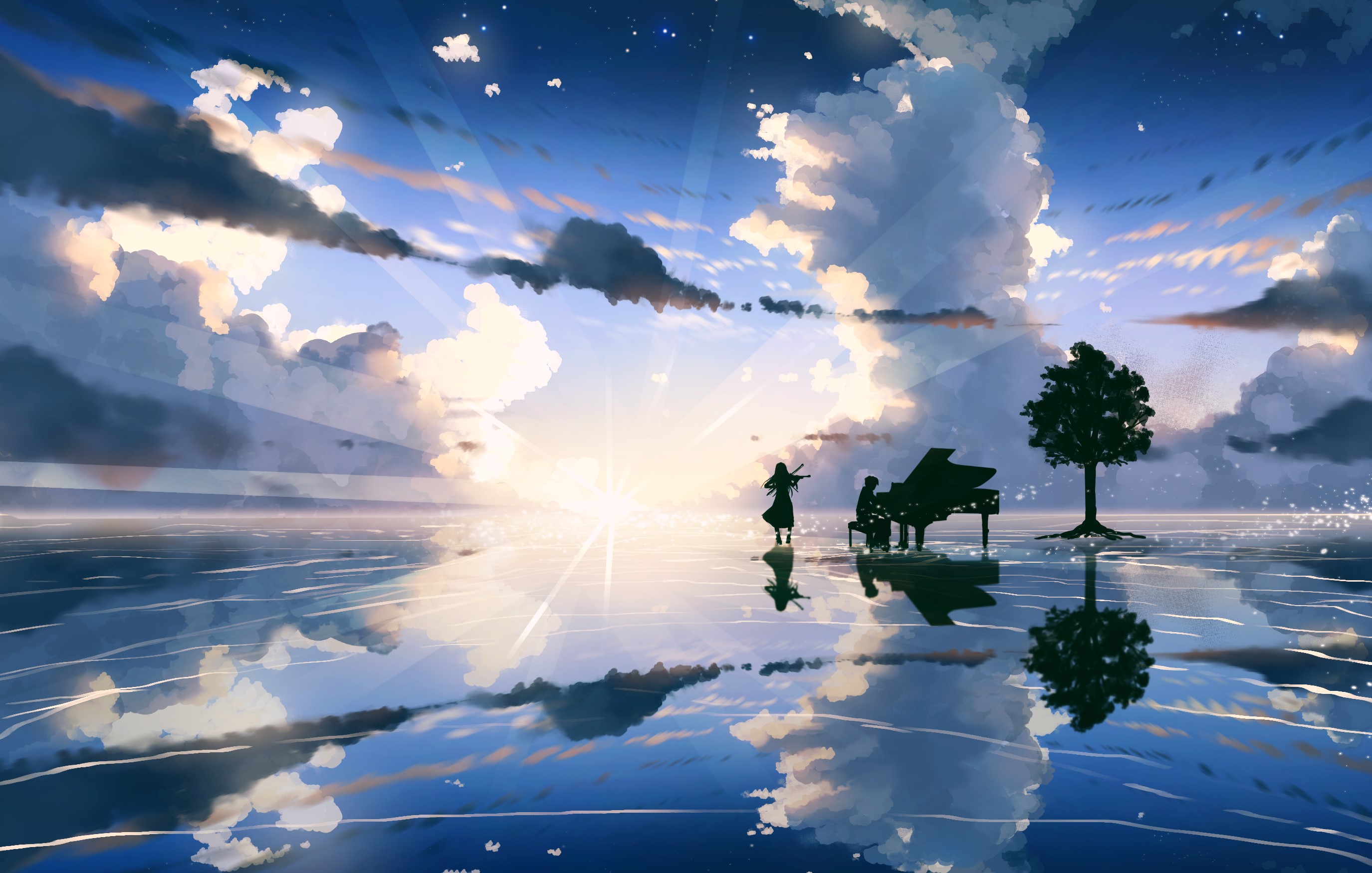 Full HD 1080p your lie in april wallpaper free download