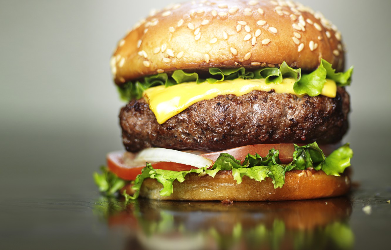Wallpaper bread, cheese, hamburger, meat, burger image for desktop, section еда