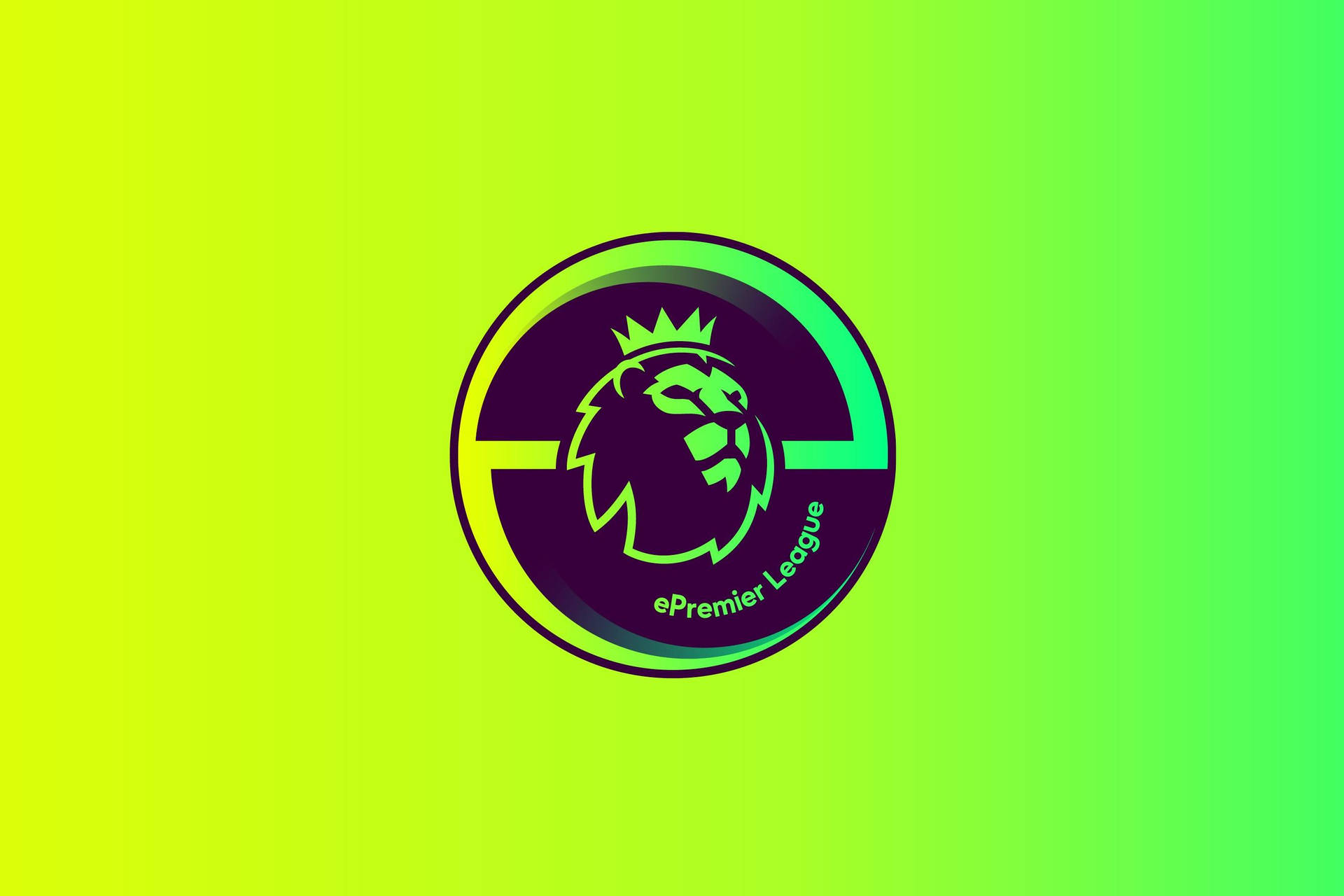 Download Premier League Logo In Yellow Green Wallpaper