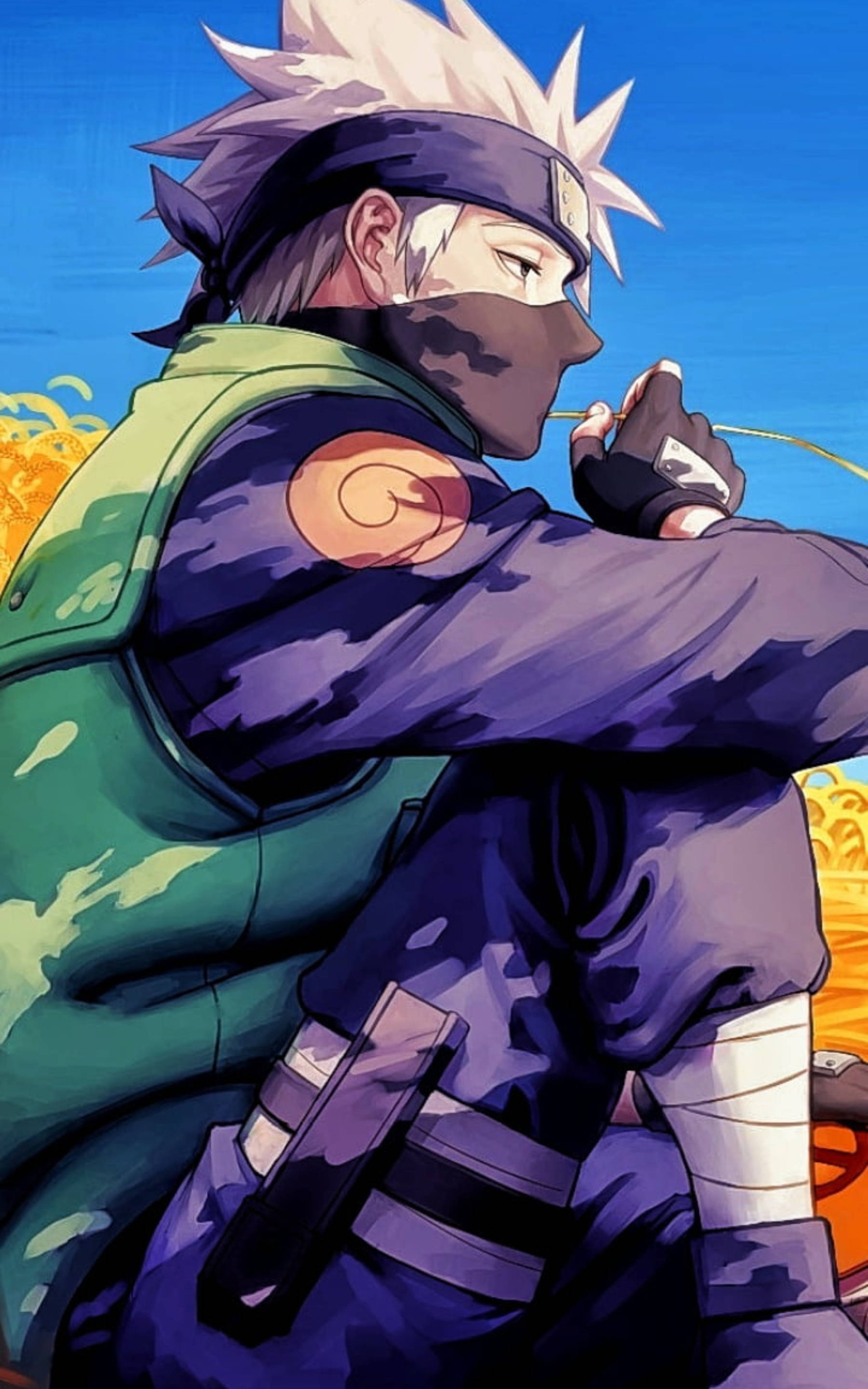 Download Cool Kakashi Digital Drawing Wallpaper