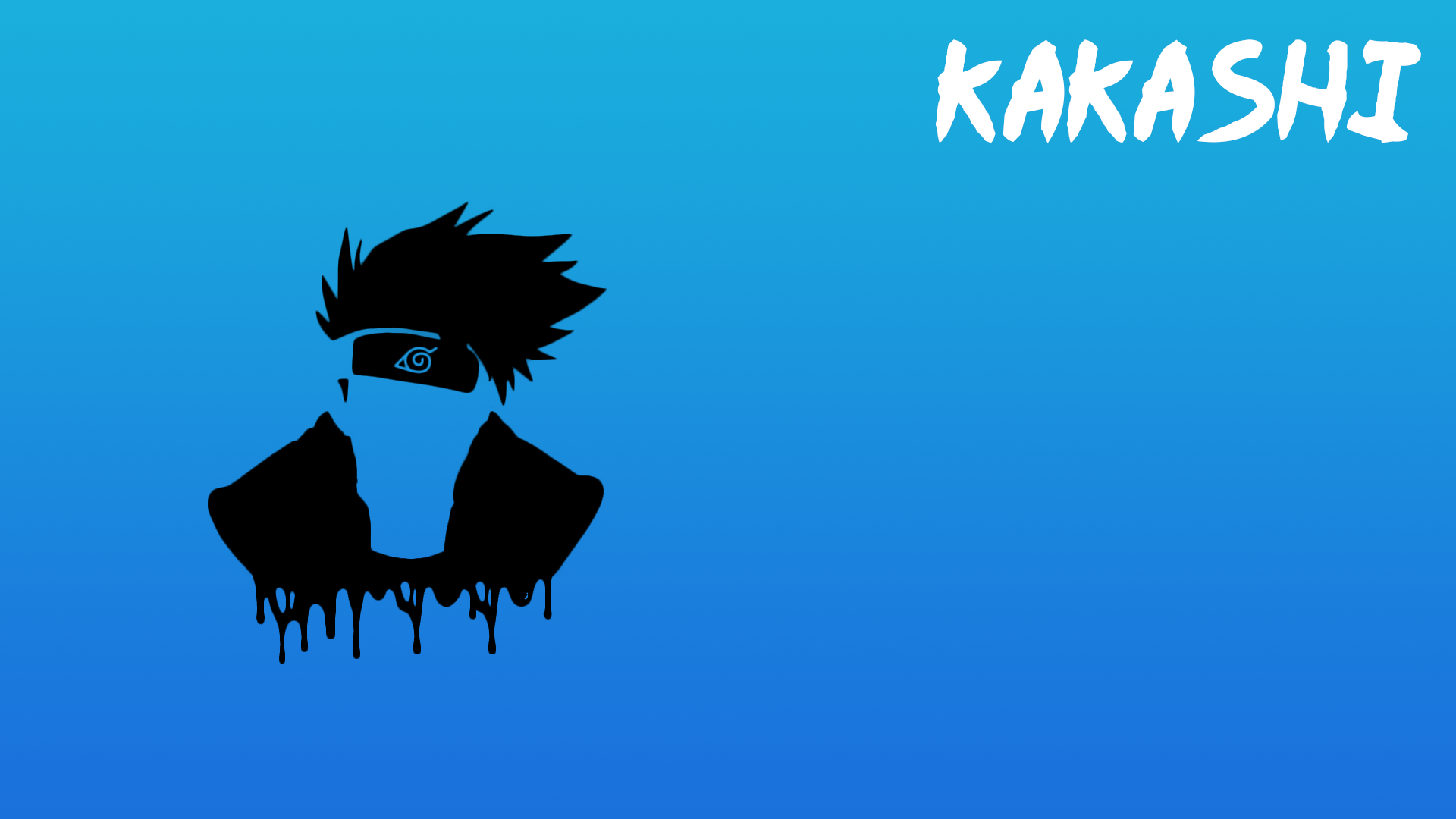 Minimalistic kakashi wallpaper I made [Fan Art]