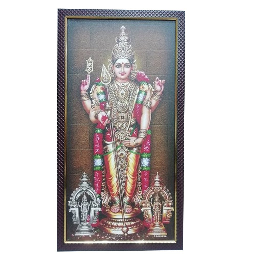 Wooden (Frame) Brown (Frame) Tiruchendur Murugan Photo, Size: 24 X 12 Inches at Rs 340 in Madurai