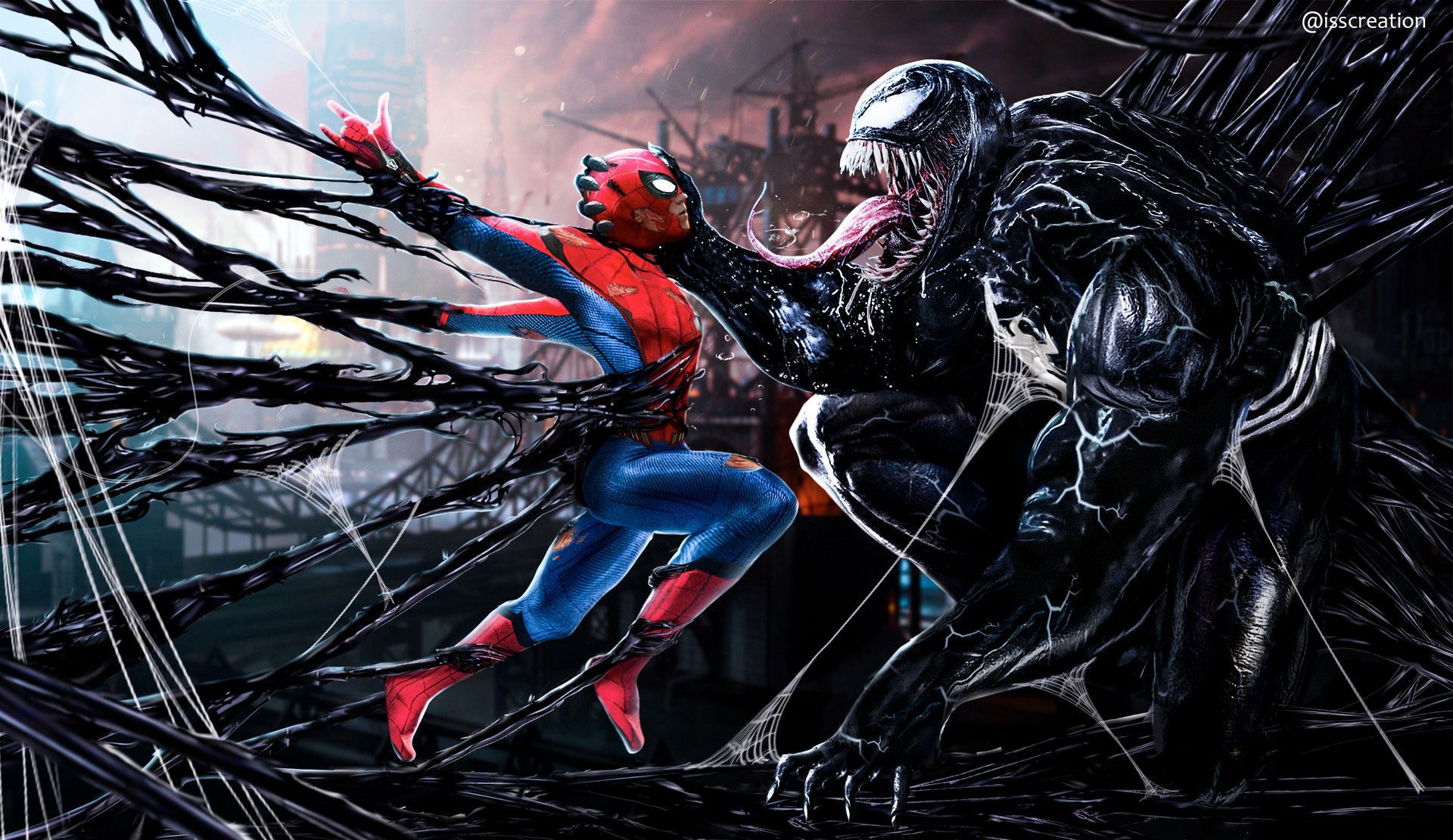 Venom And Spider Man Desktop Background Image And Wallpaper