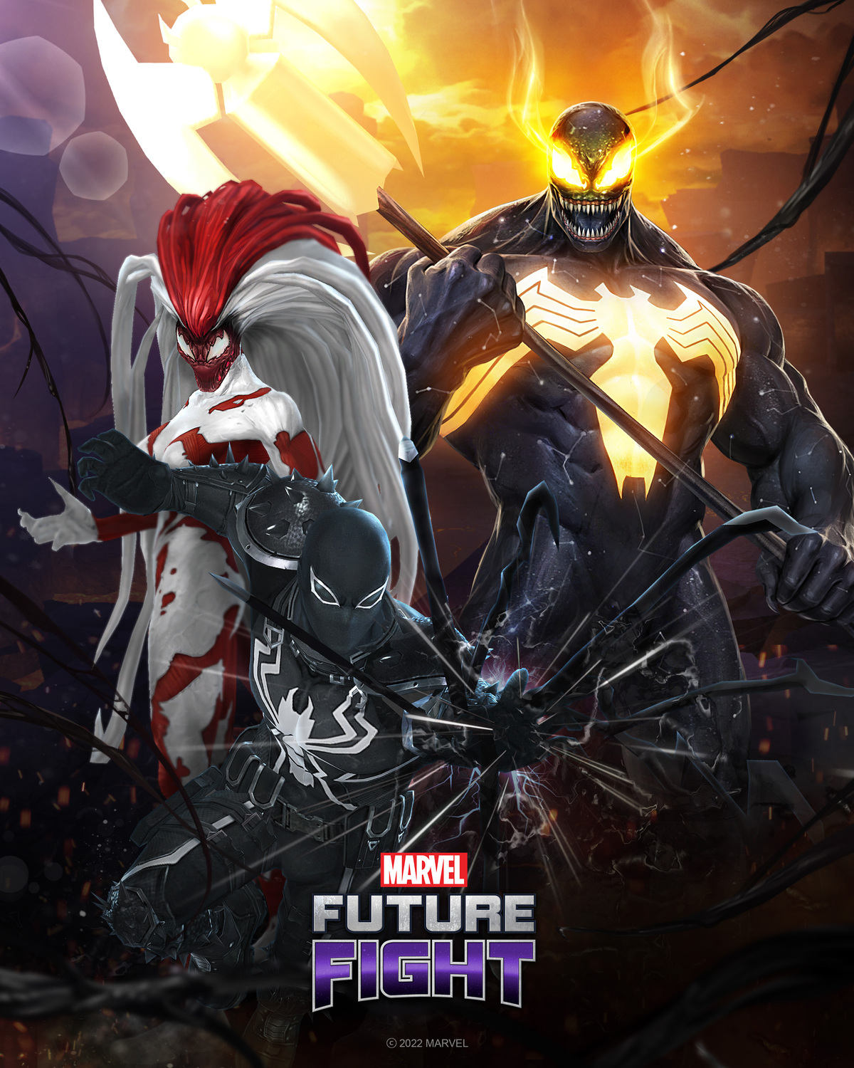 Marvel Future Fight these exclusive MARVEL Future Fight wallpaper featuring Agent Venom, Venom and Scream! #MarvelFutureFight