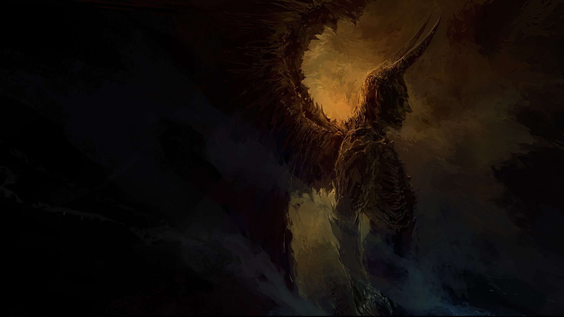 1920x1080 drawing demon digital art fantasy art creature devil wings hell satan wallpaper JPG 177 kB Gallery HD Wallpaper