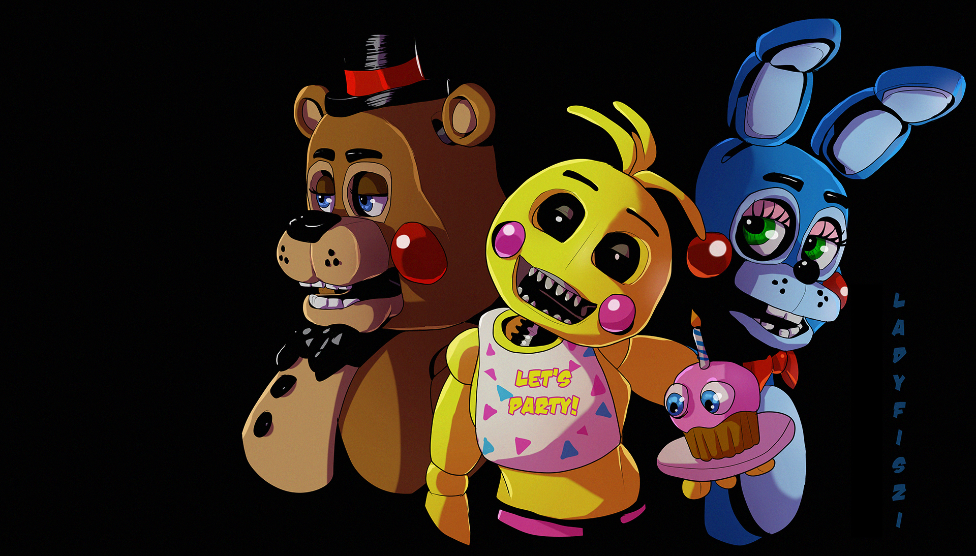 Toy Freddy (Five Nights at Freddys), Toy Bonnie (Five Nights at Freddys), Toy Chica (Five Nights at Freddys) Gallery HD Wallpaper