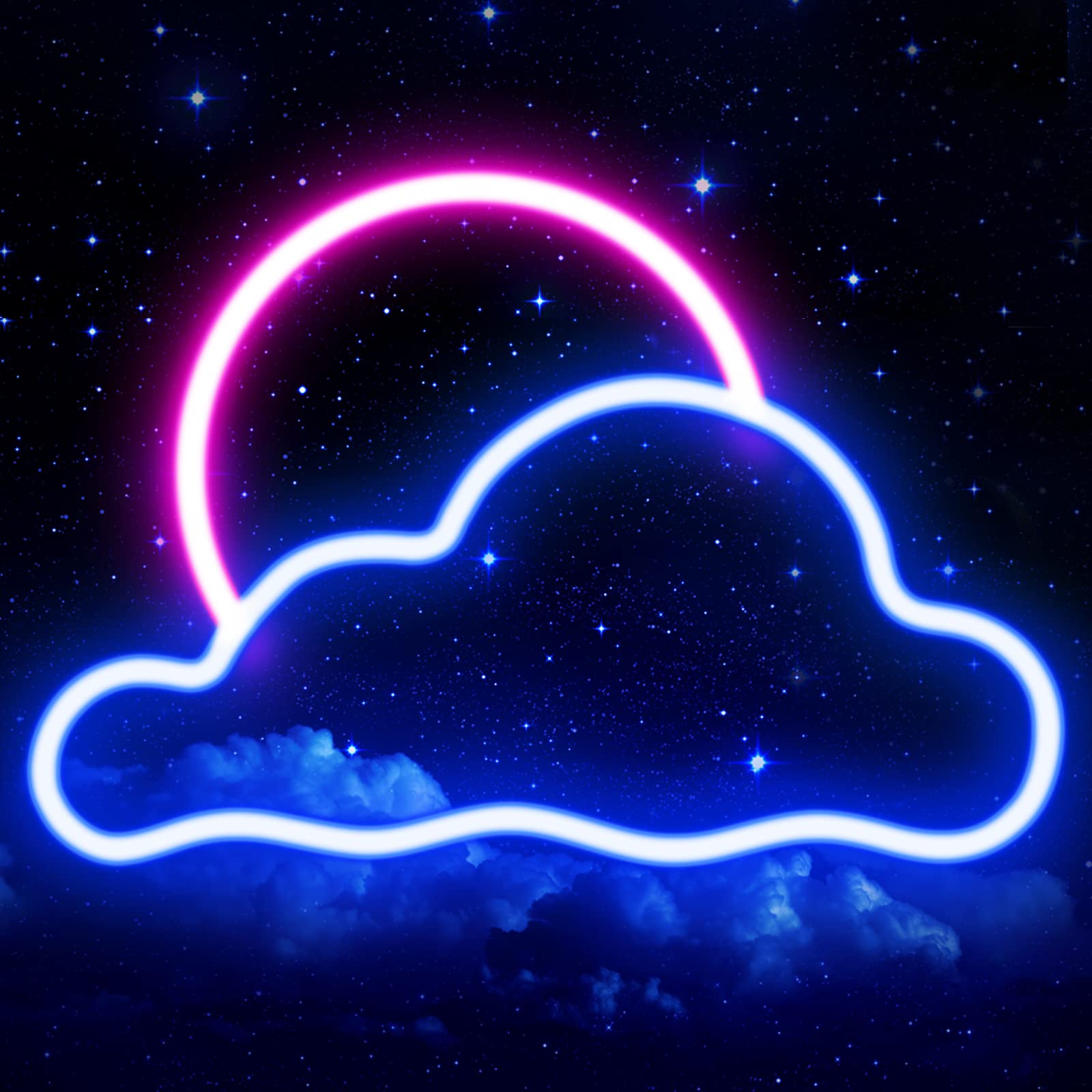 Neon Sign, Cloud and Sun Led Neon Signs Wall Light, Battery or USB Powered Light Up Both Sides Neon Light for Bedroom, Kids Room, Home, Bar, Party, Festival, Christmas, Wedding, Amazon.sg: DIY & Tools