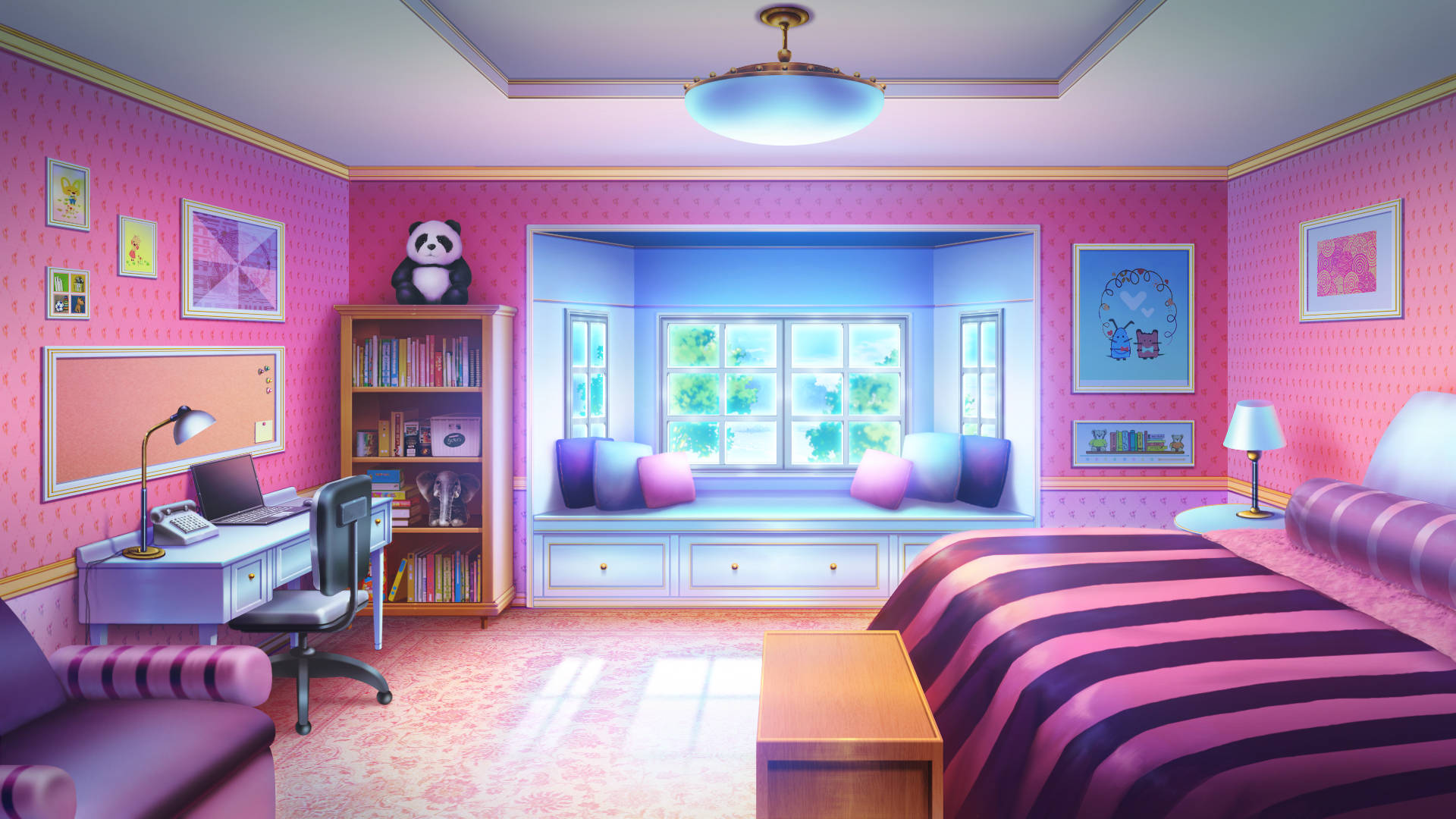 Anime Living  Anime room Simple anime Bedroom drawing
