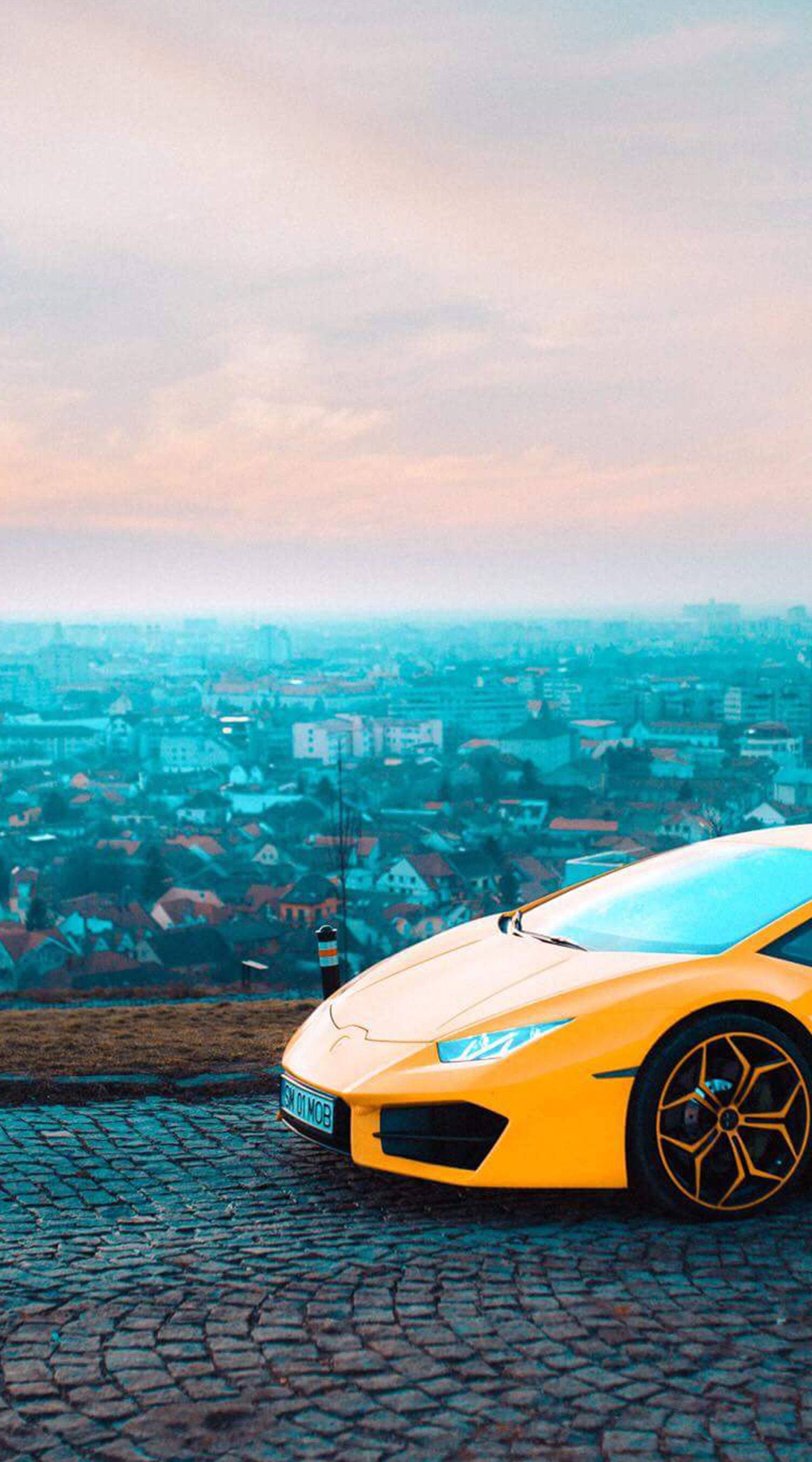 Download Yellow Luxury Car Mobile Wallpaper