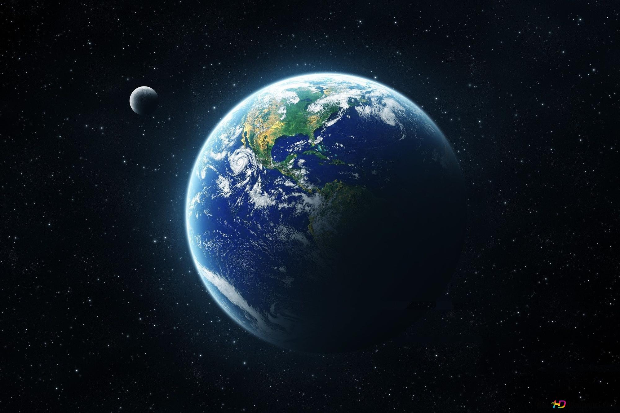 Earth view from space 2K wallpaper download