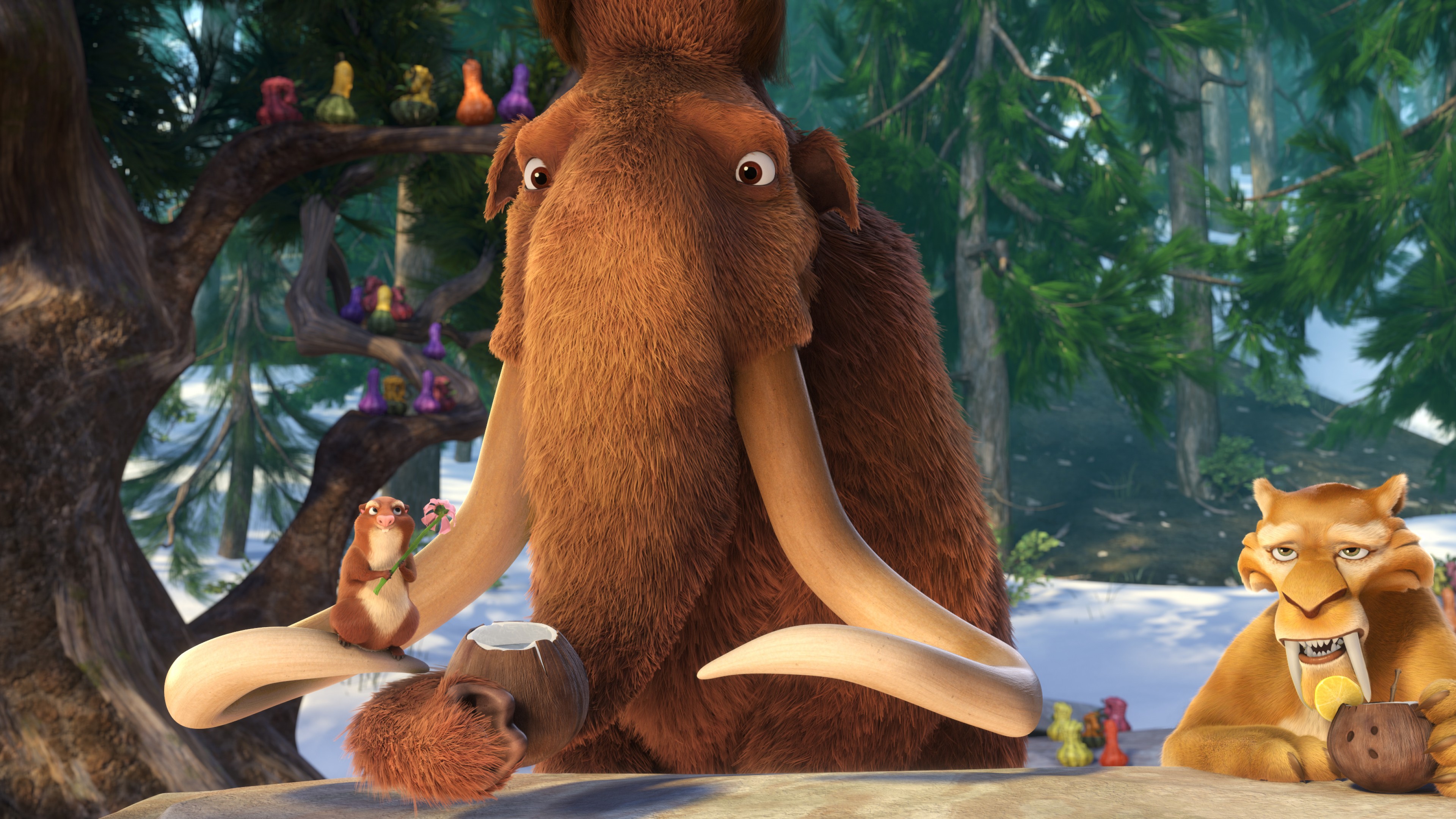 Wallpaper Ice Age 5: Collision Course, sid, mammoths, best animations of 2016, Movies