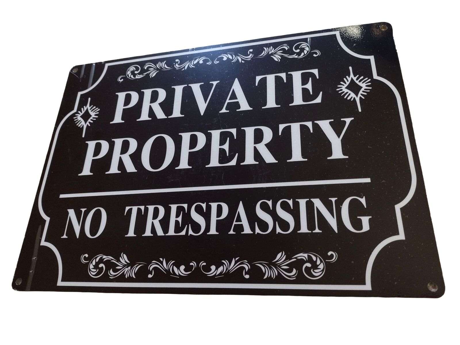 Private Property No Trespassing 13.75 x 9.75 Metal Sign