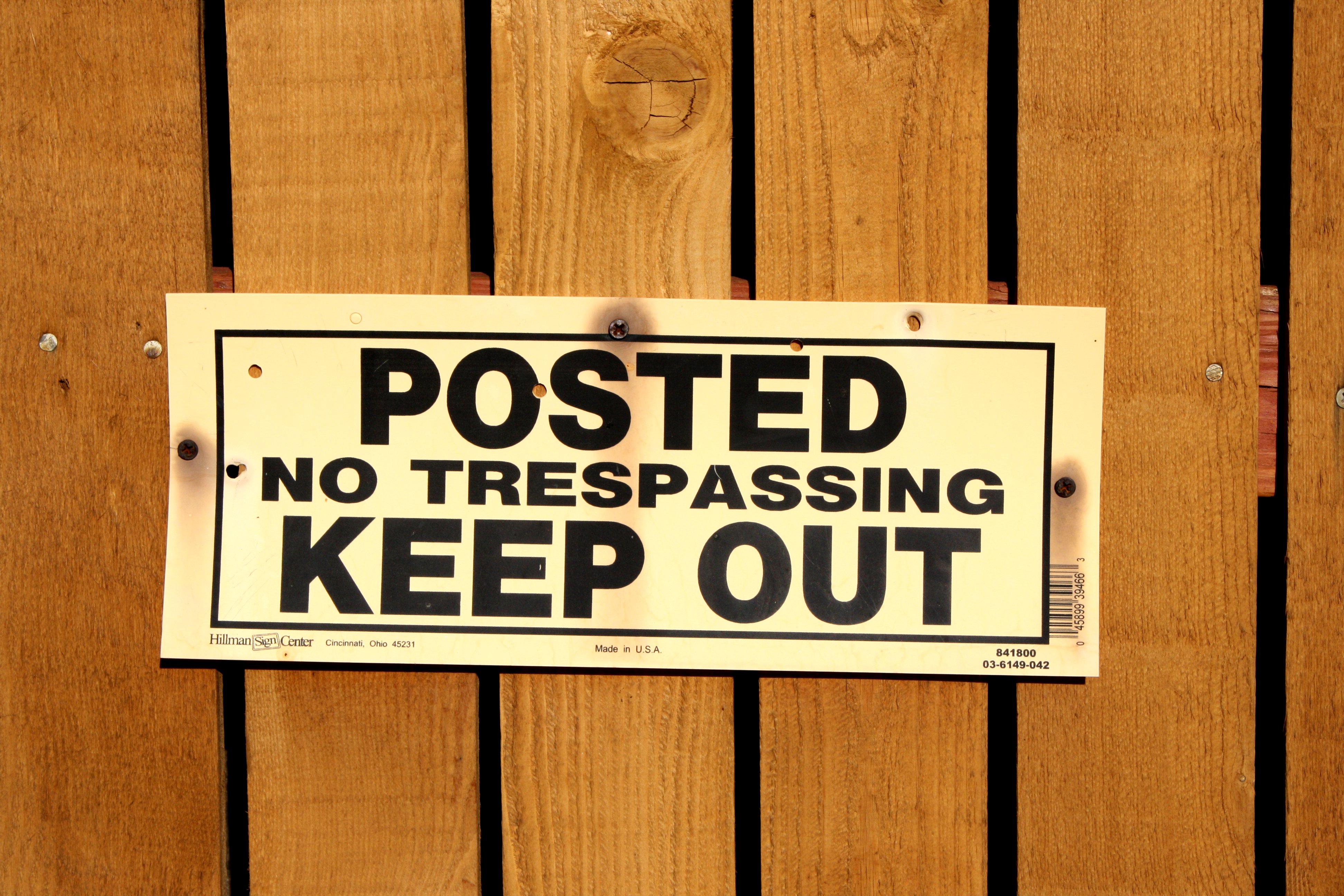 Posted Keep Out Sign Picture. Free Photograph. Photo Public Domain