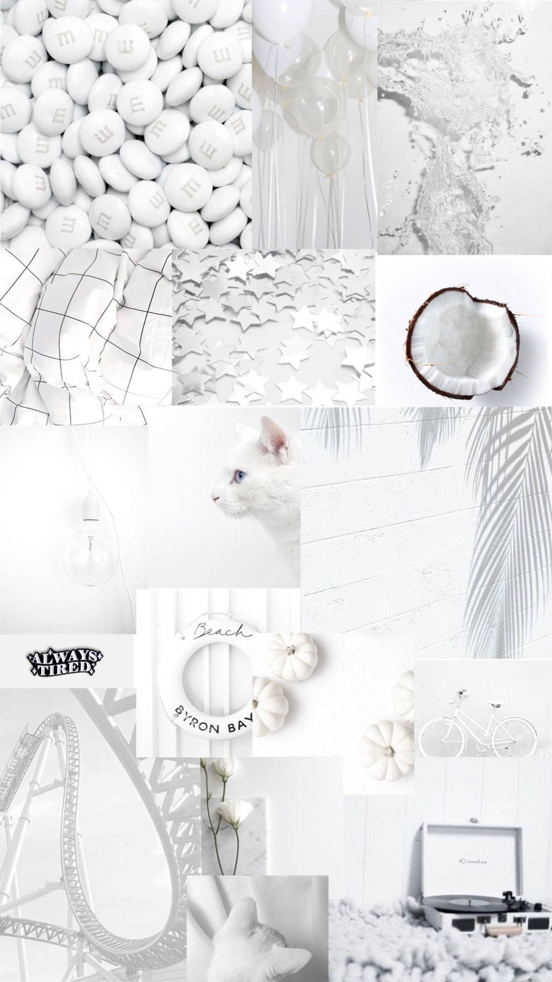 Download Plain White Aesthetic Collage Wallpaper