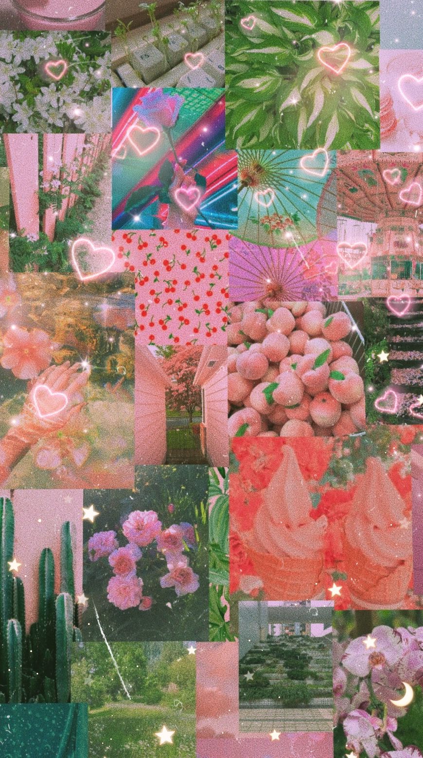 Pink and green aesthetic wallpaper. Aesthetic iphone wallpaper, Pink wallpaper iphone, Cute wallpaper background