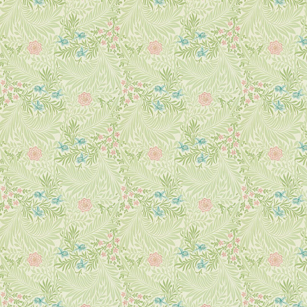 Larkspur by Morris / Pink / Blue, Wallpaper Direct
