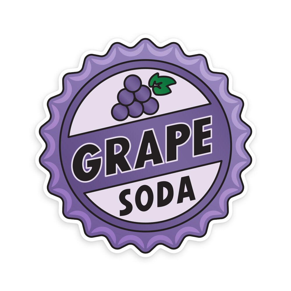 Grape Soda Pin Sticker / Grape Soda Decal / Vinyl Sticker / up