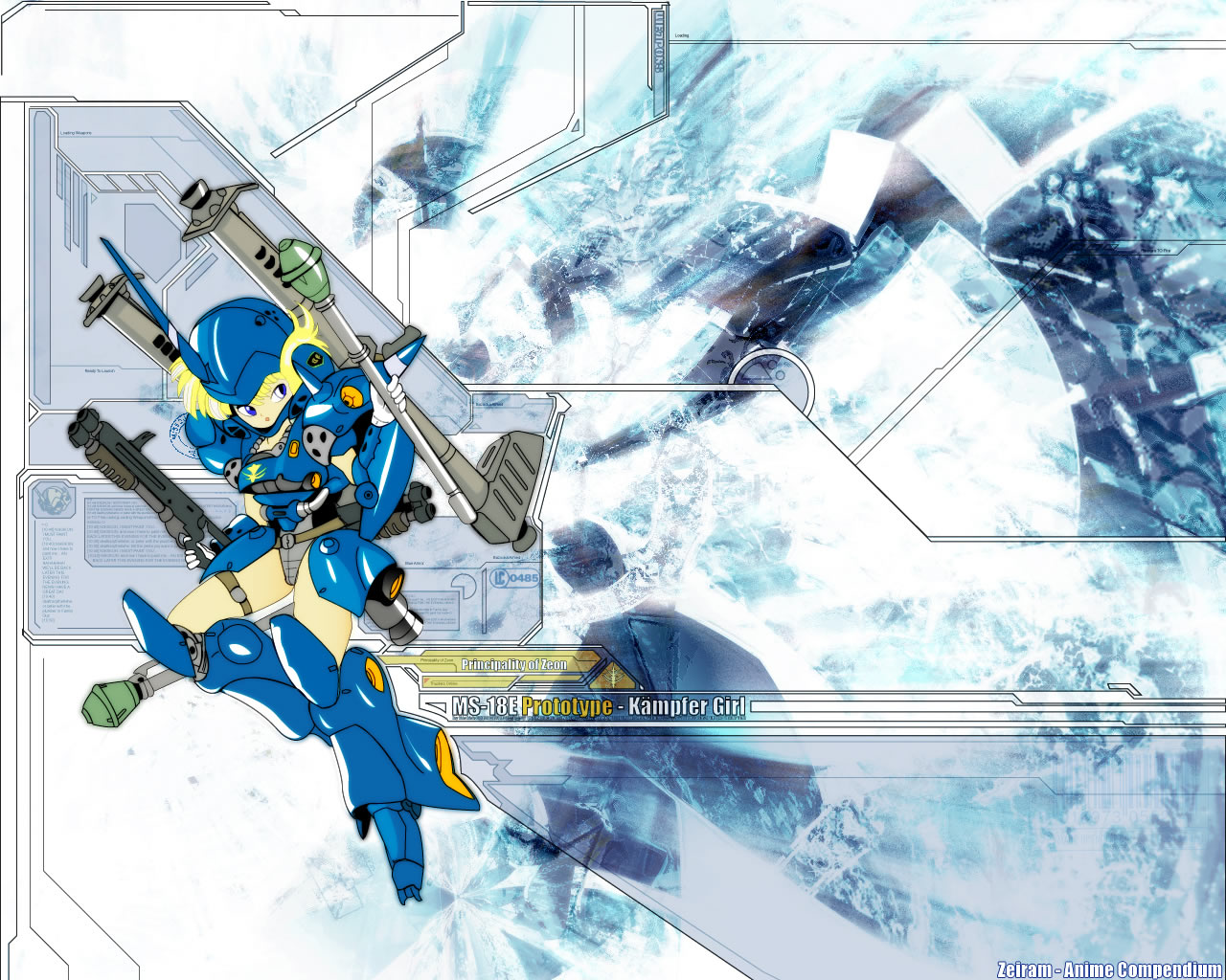 Mobile Suit Gundam MS Girls Wallpaper: Kampfer Girl