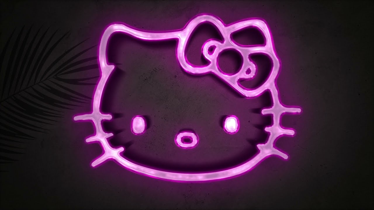 Fondo de Neon Hello Kitty con Música