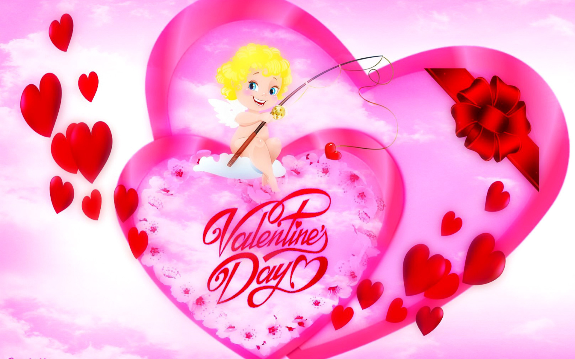 Valentines Day Angel Wallpaper for Widescreen Desktop PC 1920x1080 Full HD