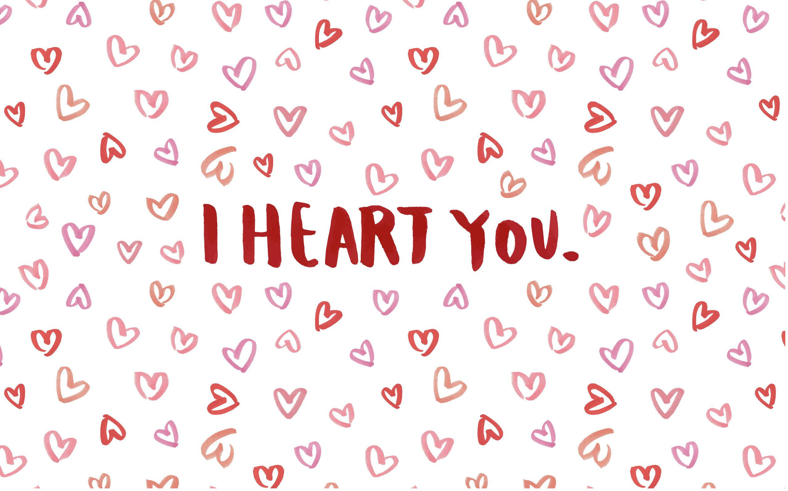 Download I Heart You Valentines Desktop Wallpaper