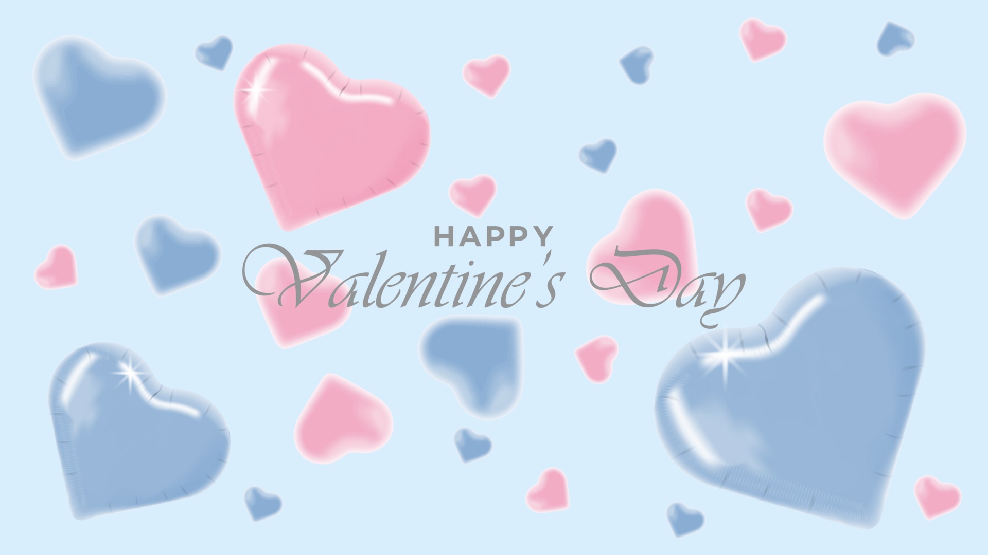 Happy valentine day background with realistic decorative design objects