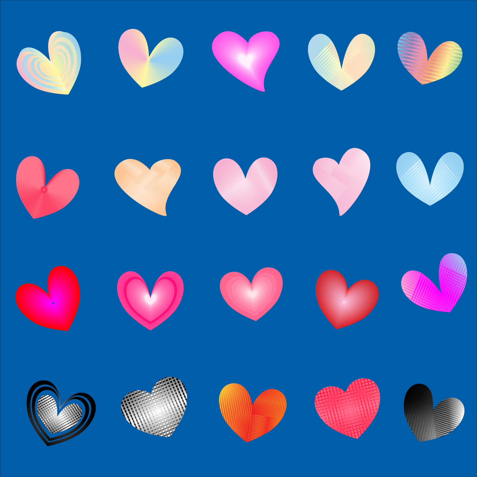 Happy valentine day lovely heart buttons colours abstract background wallpaper vector illustration
