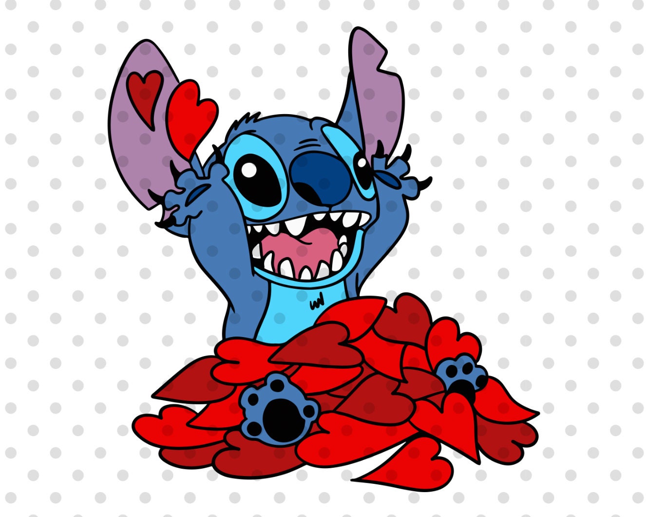Stitch in Love Svg Stitch Svg Stitch Valentines Day