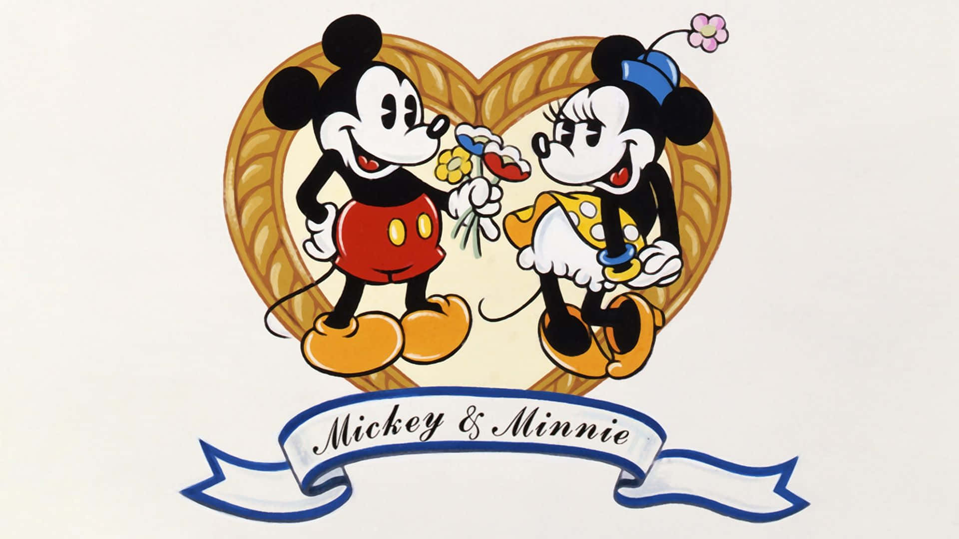 Download Disney Valentine Love With Minnie And Mickey Wallpaper