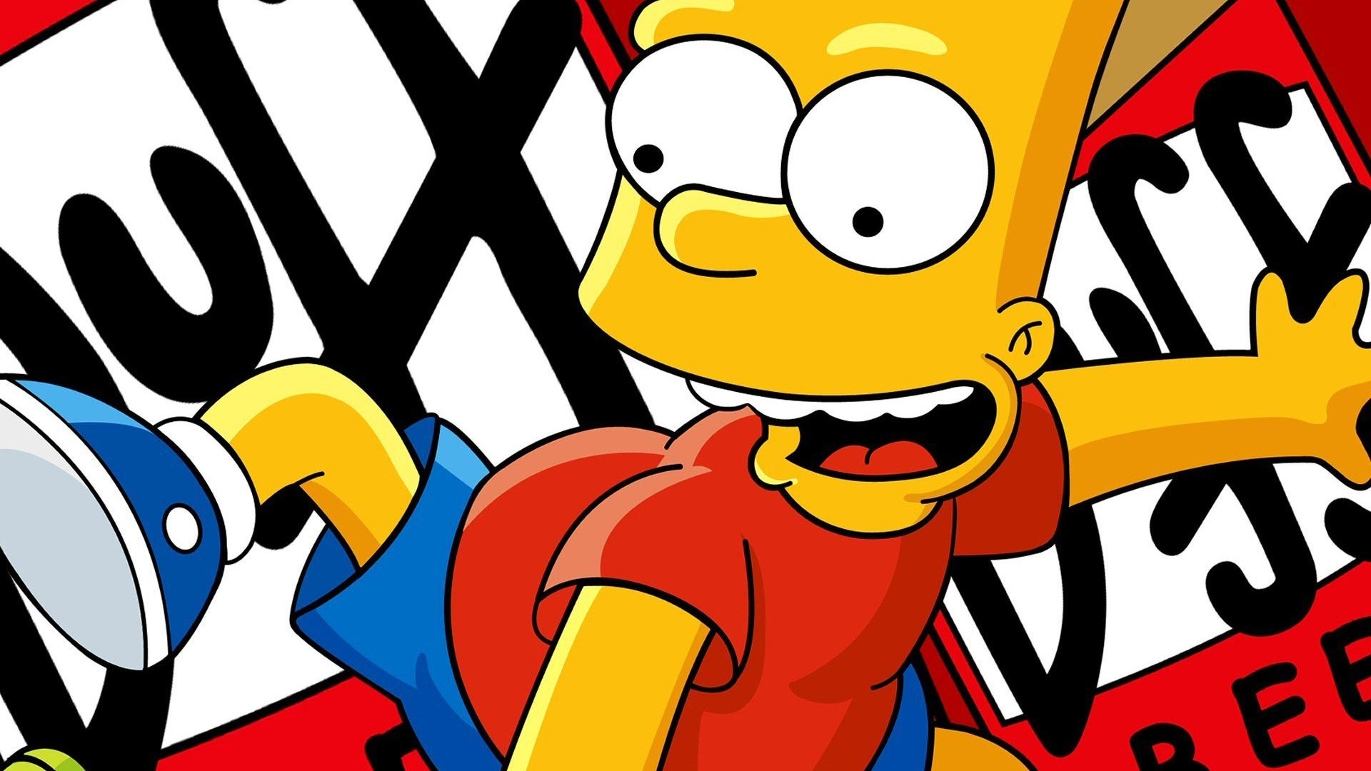 2023 Bart simpson middle finger wallpaper desktop text