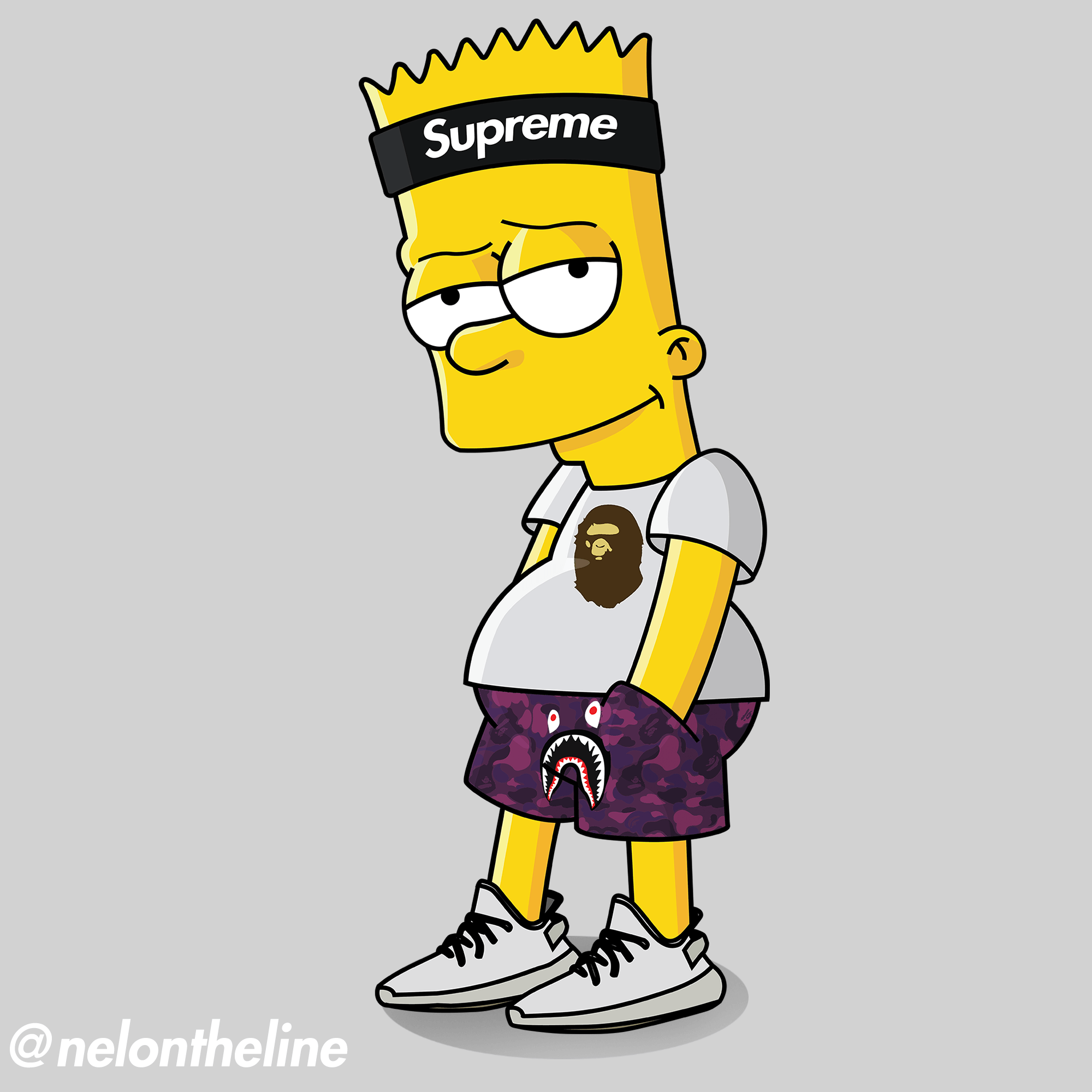 Bart Simpson Wearing Brands Wallpaper