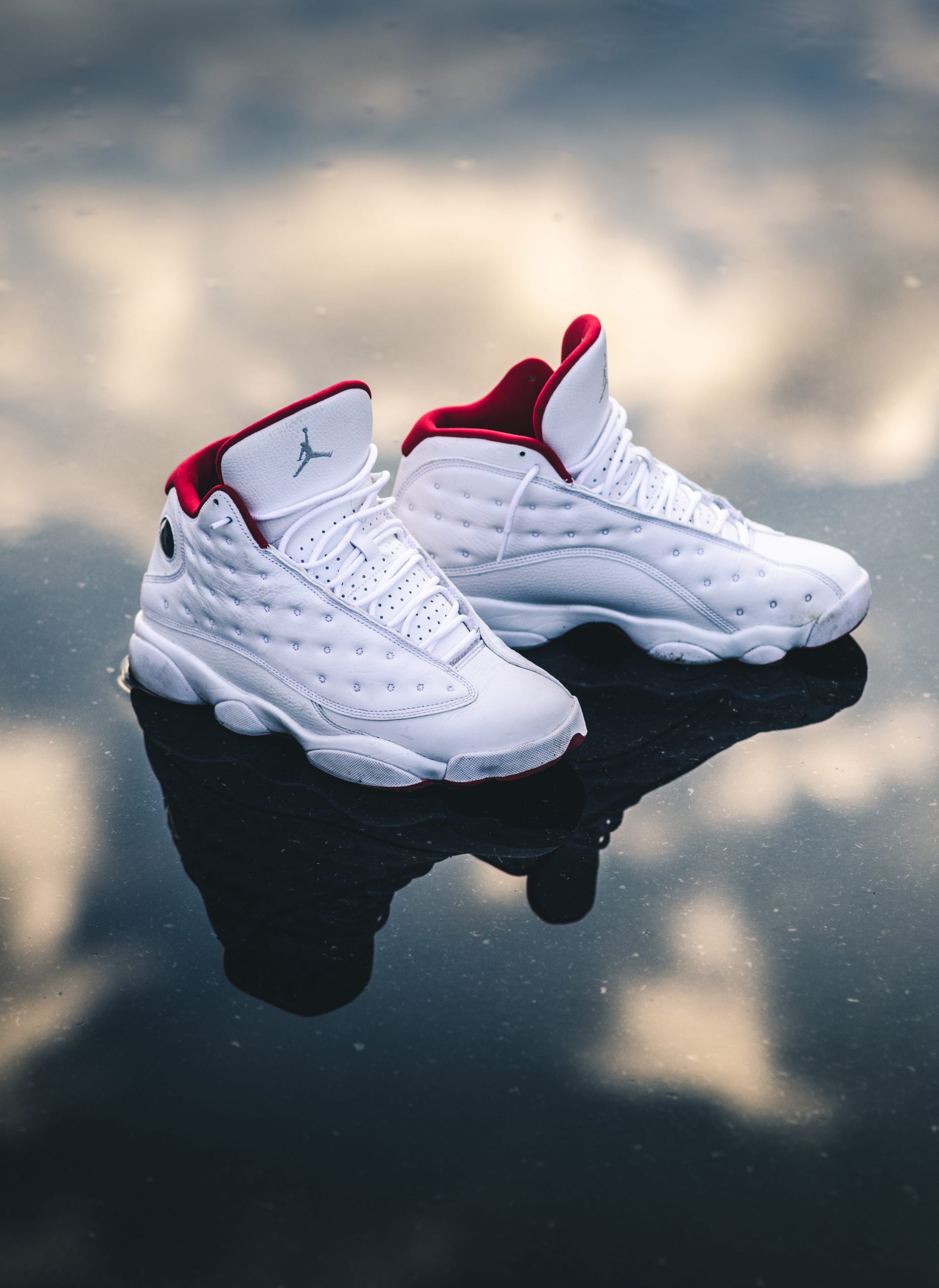 Wallpaper White And Red Air Jordan 13's, Shoe, Street, Basketball, Sneaker