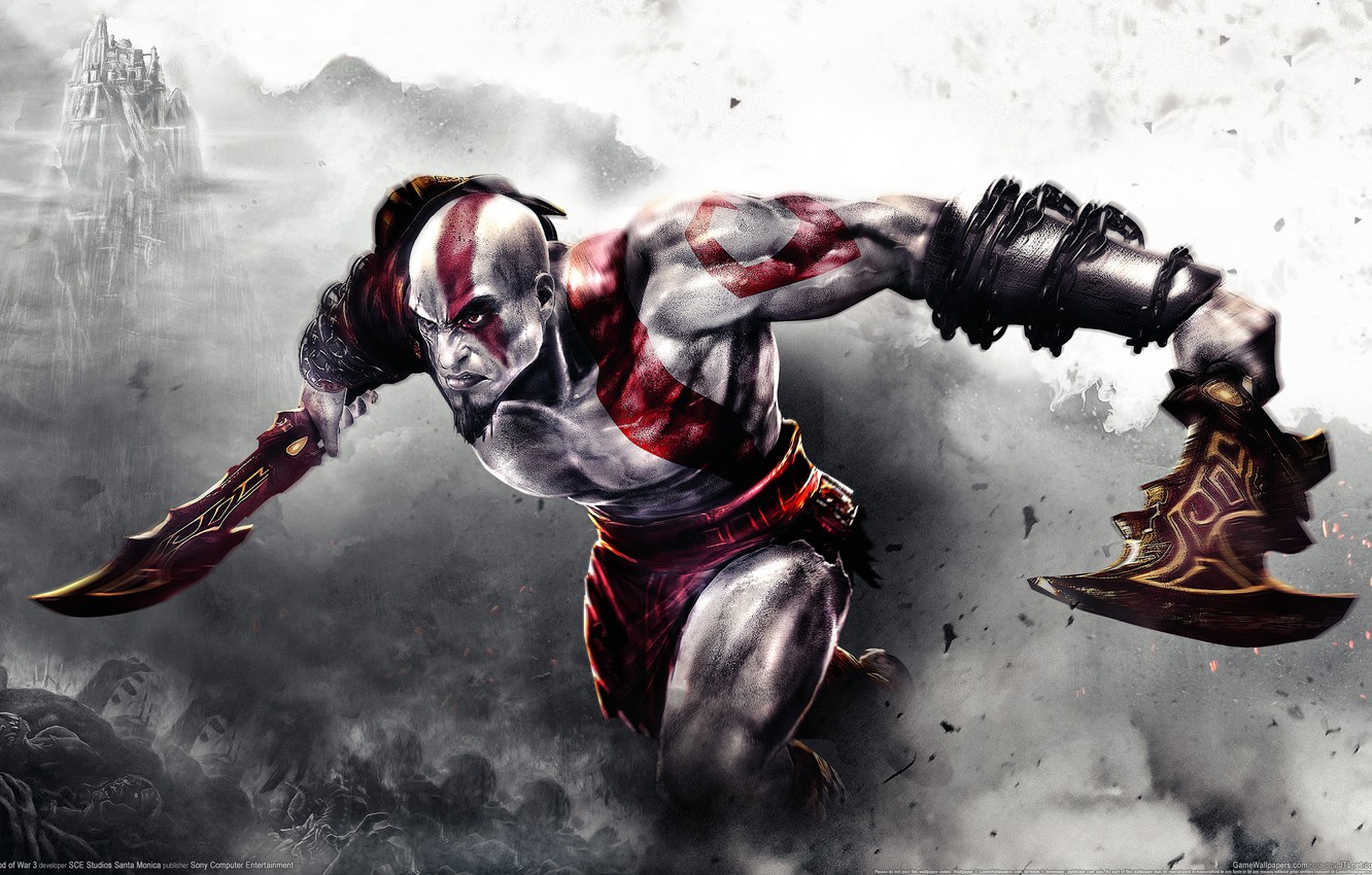 Wallpaper god of war, God of war, god of war 3, Kratos, sony, ps3, swords image for desktop, section игры