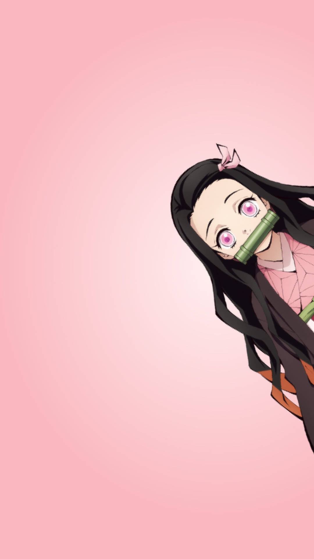 Download Nezuko Phone From The Side Wallpaper