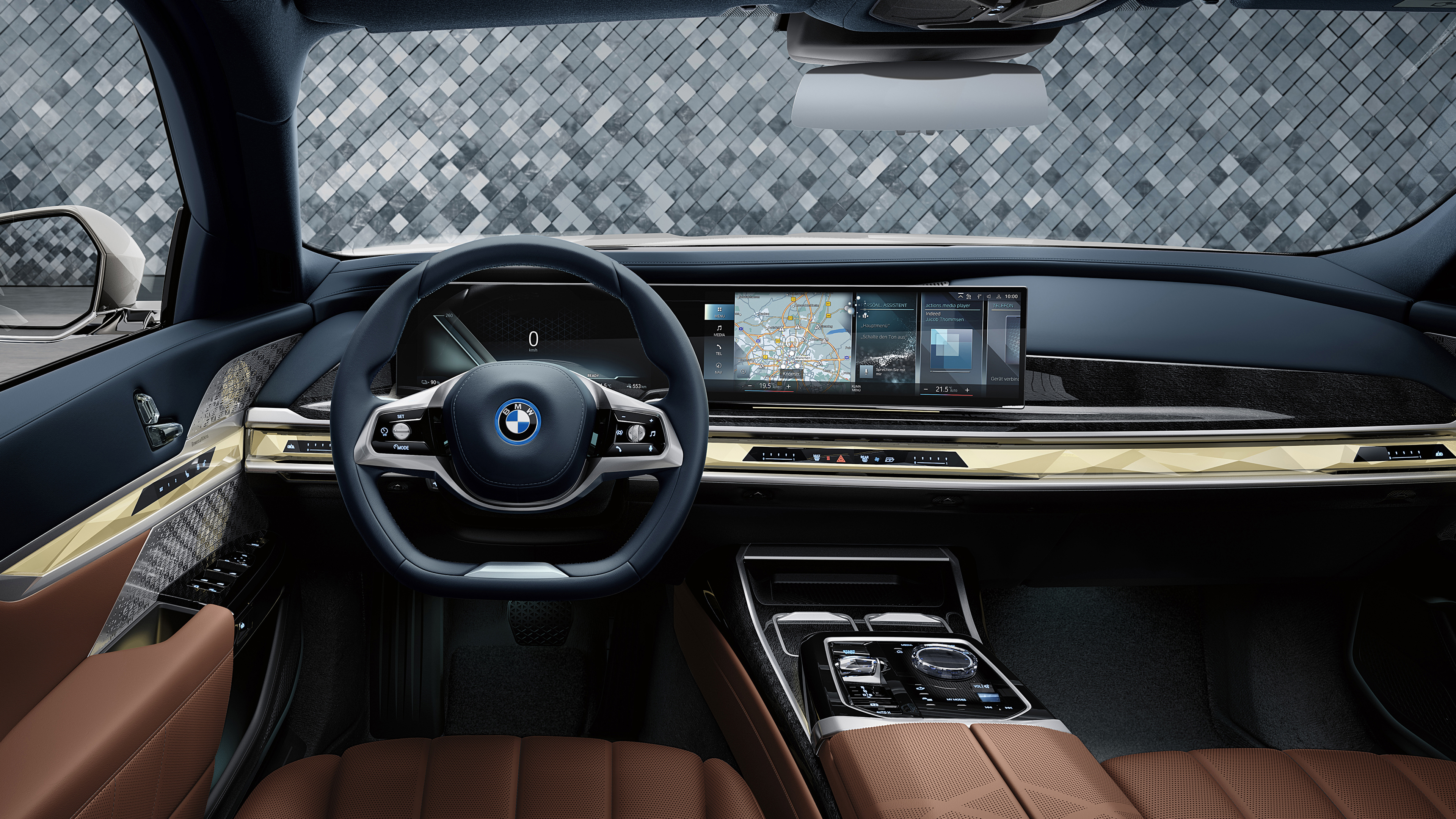 BMW i7 xDrive60 Excellence The First Edition 2022 4K Interior Wallpaper Car Wallpaper