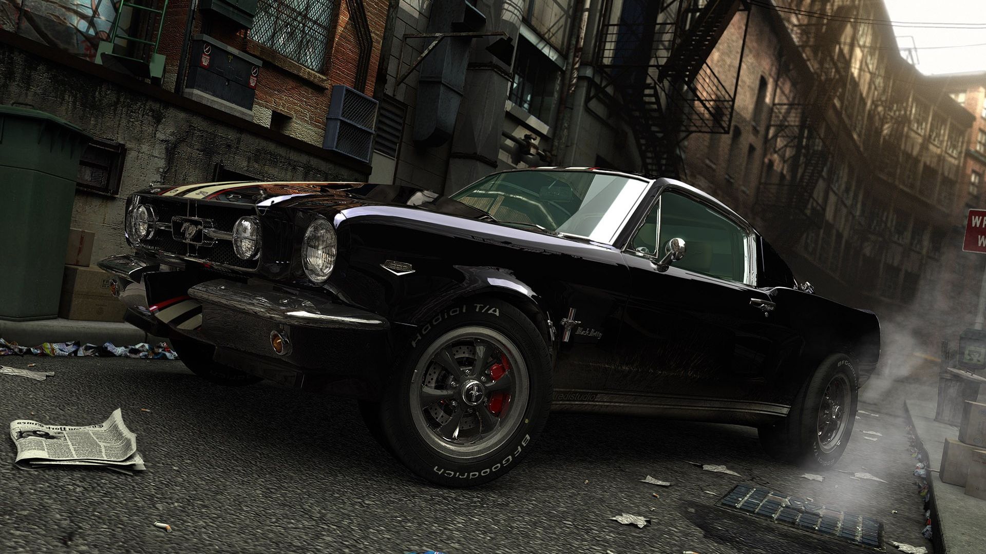 Desktop Wallpaper Ford Mustang Black Car, HD Image, Picture, Background, Xgcrq1