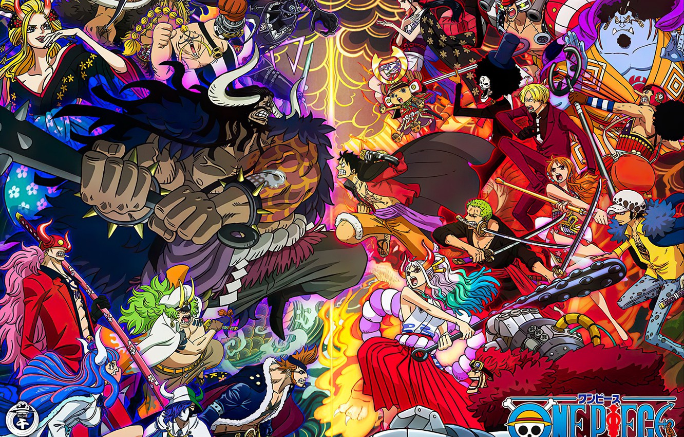 Wallpaper logo, game, pirate, weapon, anime, one piece, power, fight, dragon, pirates, battle, celebration, samurai, asian, 1000, manga image for desktop, section сёнэн