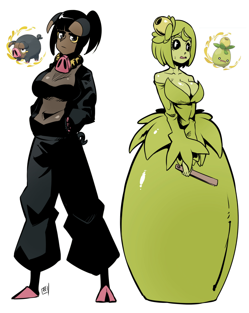 Lechonk and Smoliv by kukuruyo on Newgrounds