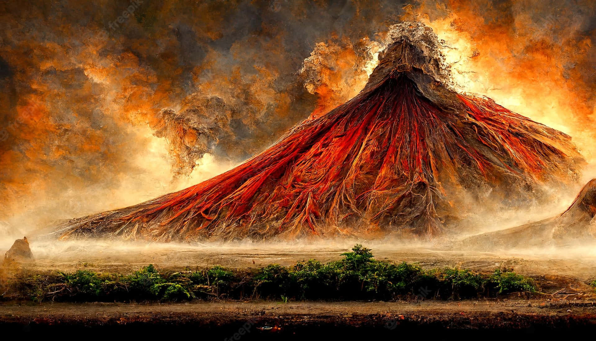 Download 1815 Eruption Mount Tambora Volcano Disaster Wallpaper