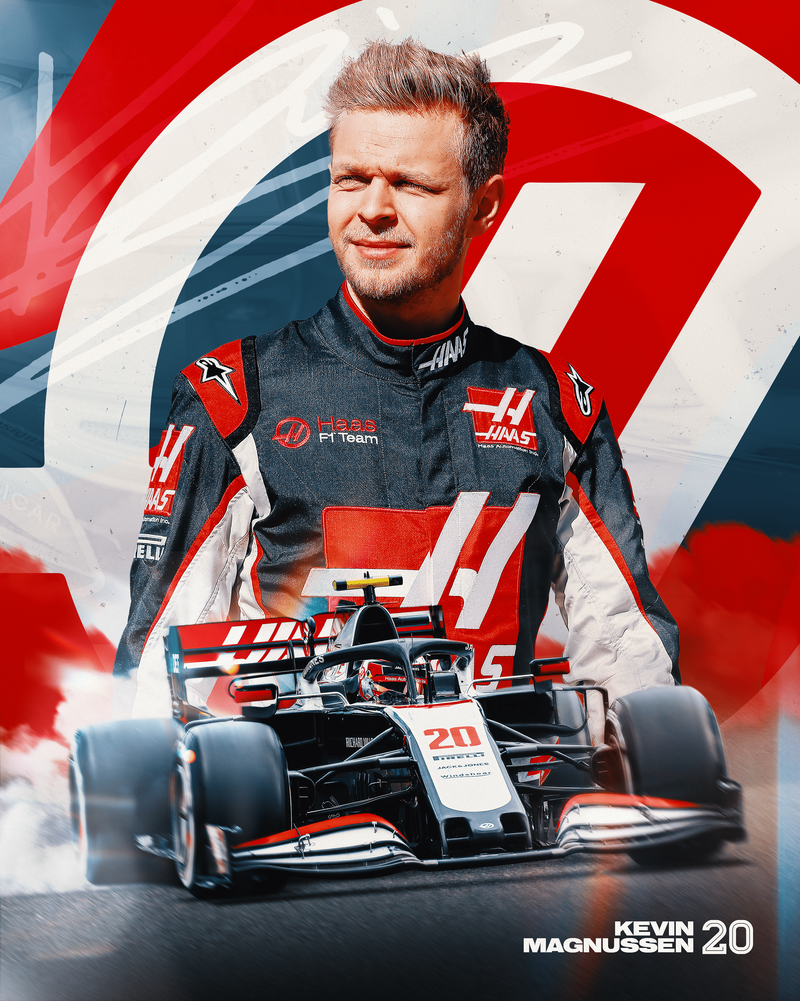 Kevin Magnussen Haas 2022 F1 Poster