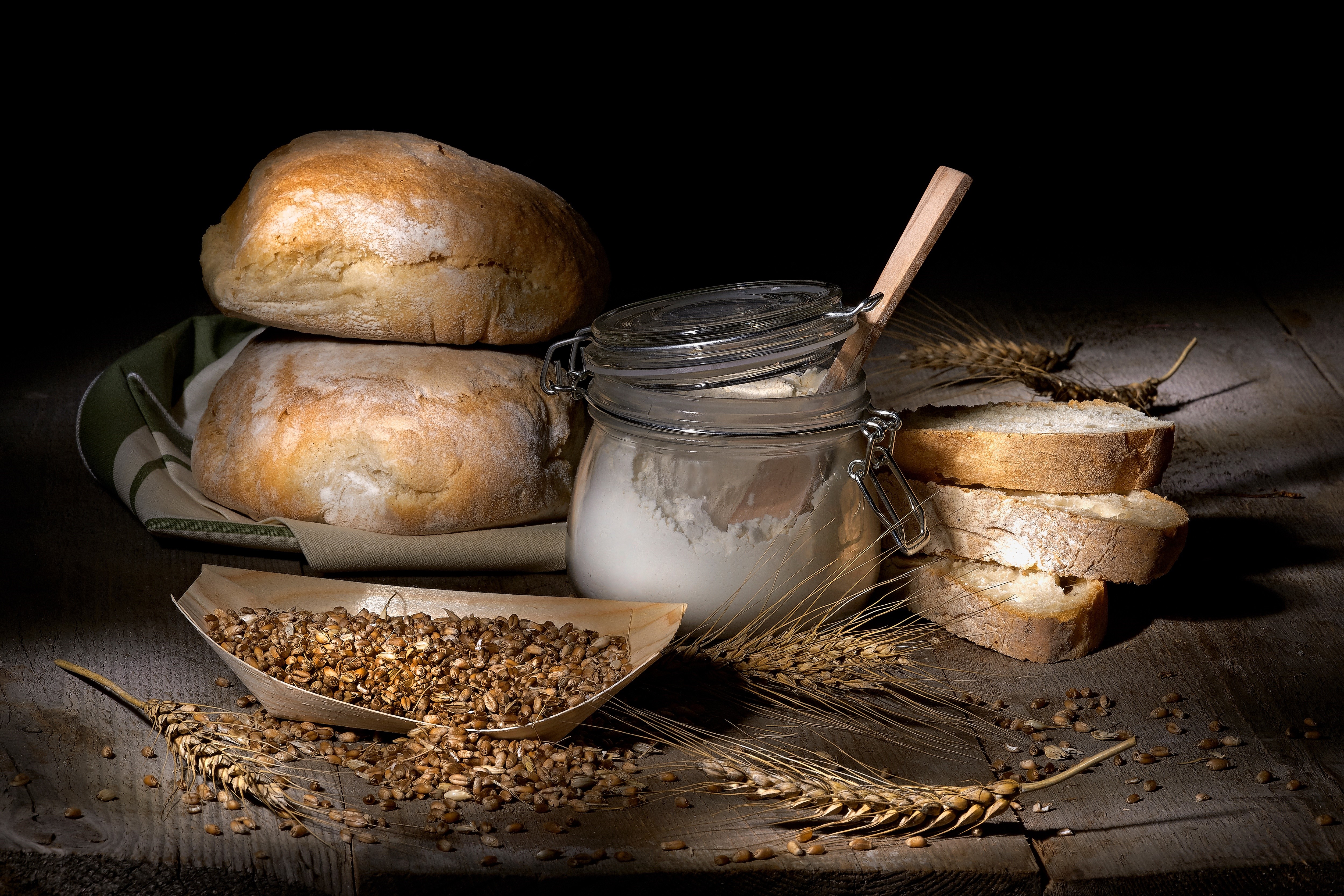 4K, 5K, Bread, Flour, Wheat, Jar, Grain Gallery HD Wallpaper