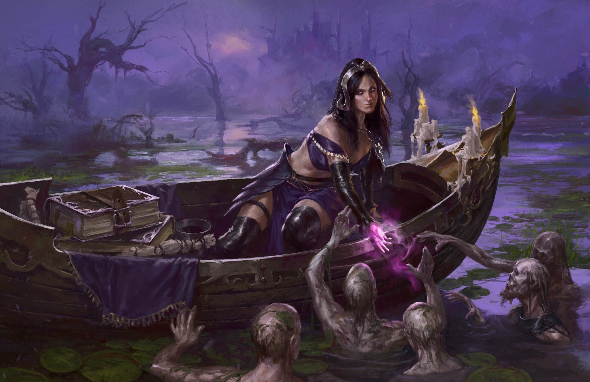 fantasy art, Magic, Magic: The Gathering, Liliana Vess Wallpaper HD / Desktop and Mobile Background