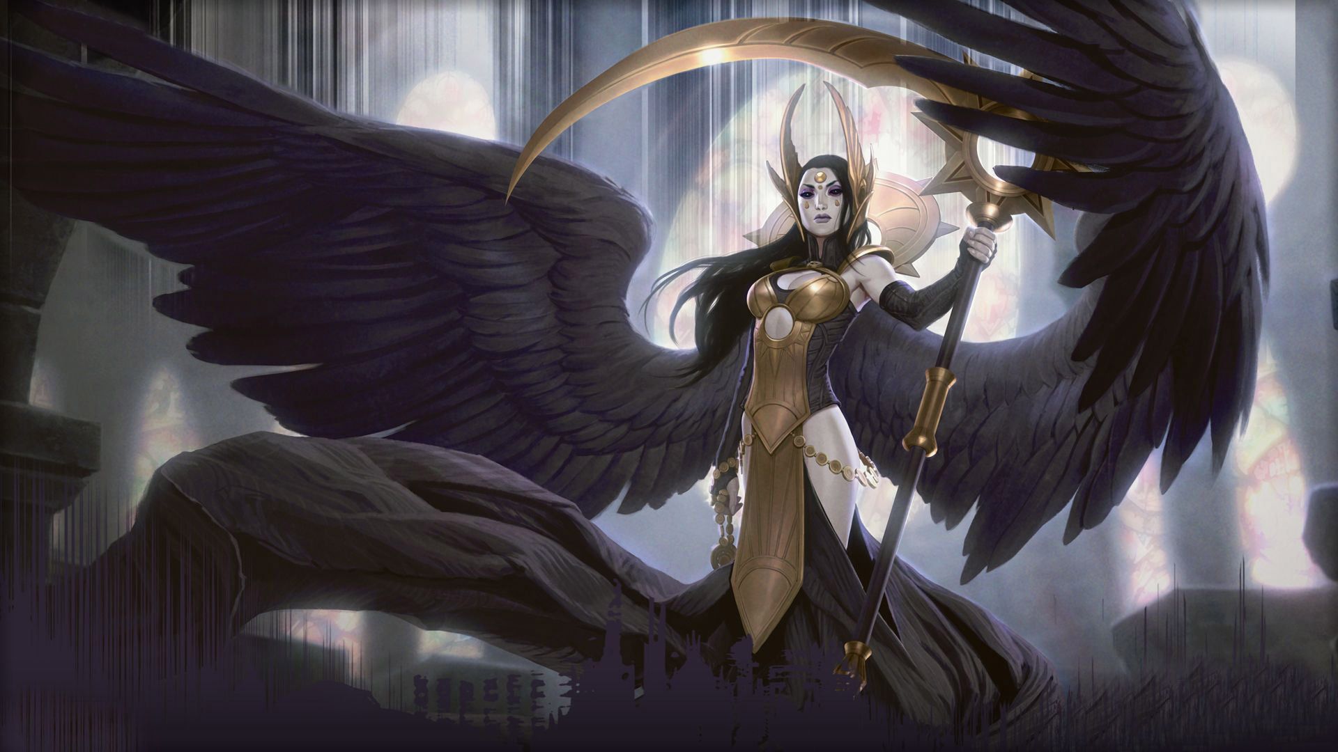 Liliana Vess Gathering wallpaper. Magic the gathering, Fantasy art, Angel art