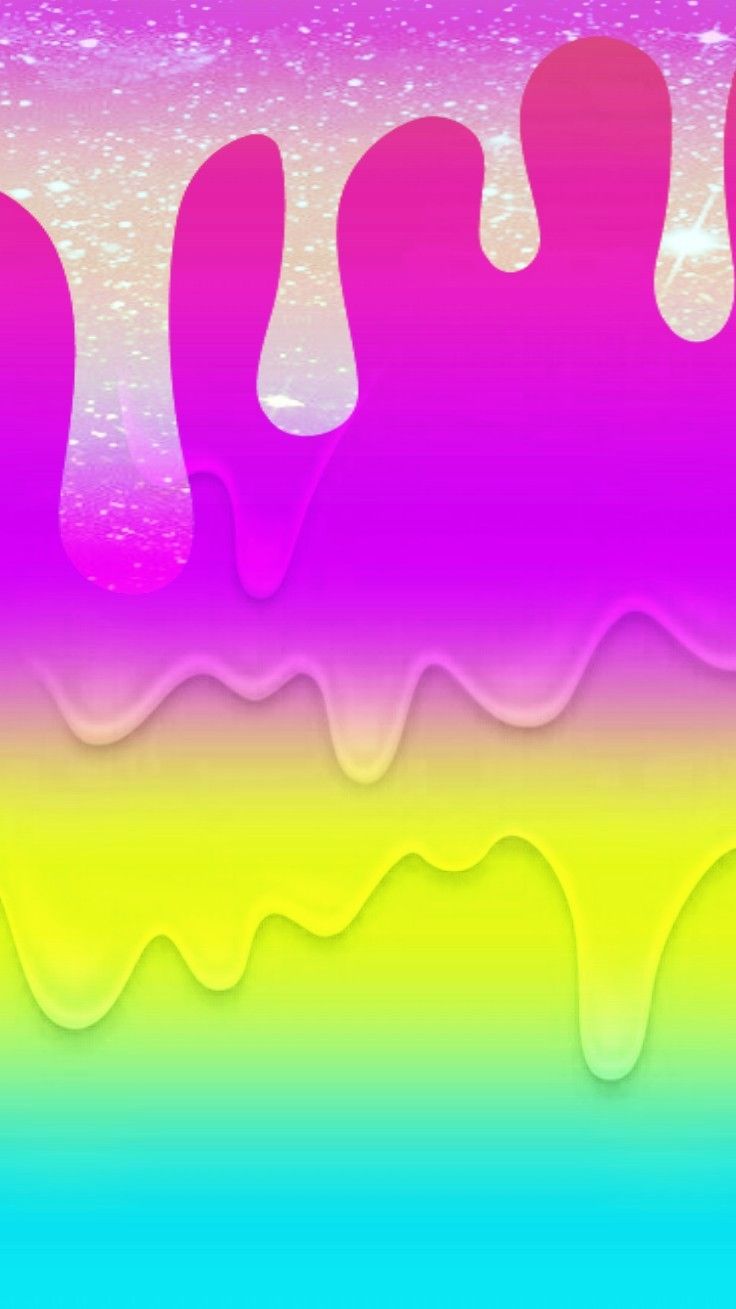 Rainbow Melty Drips, made by me #drips #melting #colorful #rainbow # background. Butterfly wallpaper iphone, Slime wallpaper, Cow print wallpaper