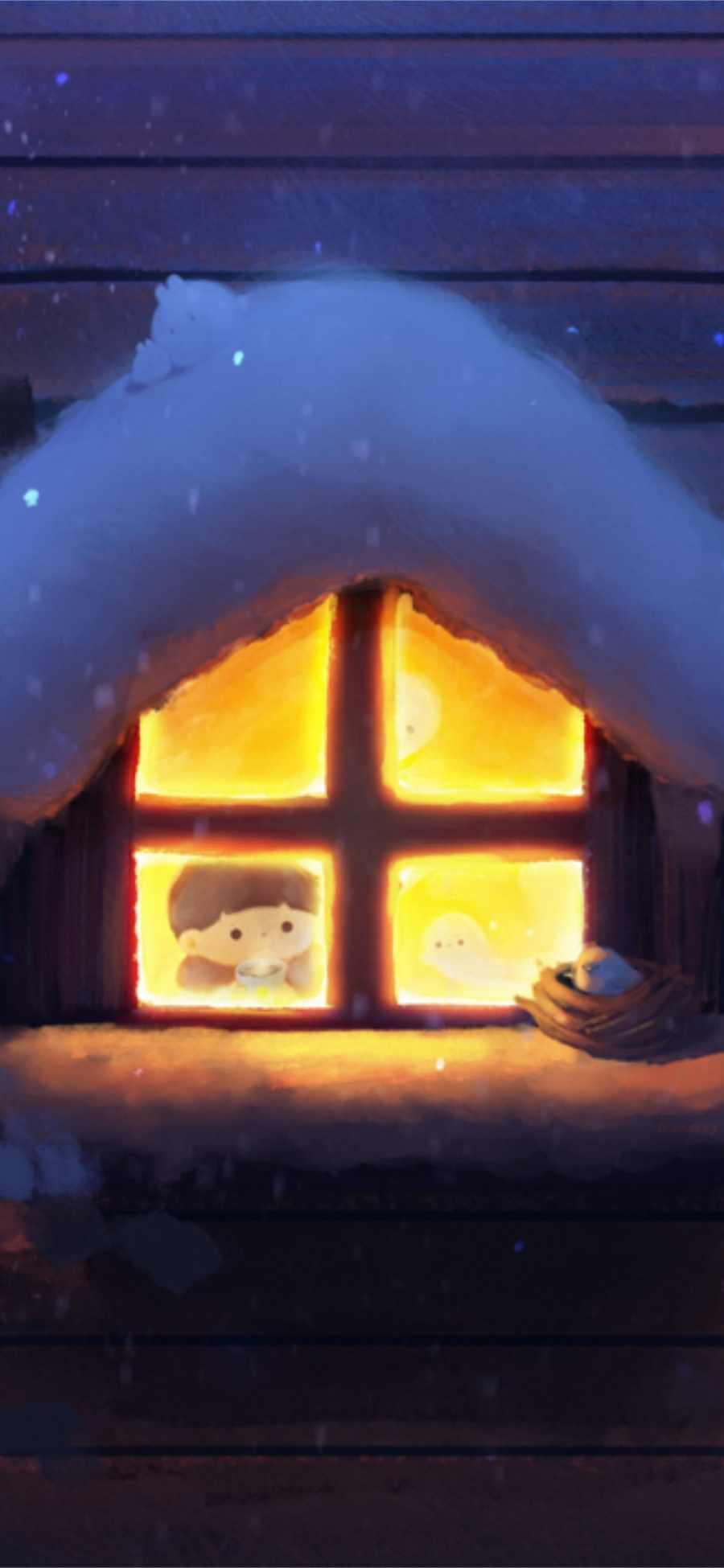 Warm Winter Night 4K iPhone Wallpaper