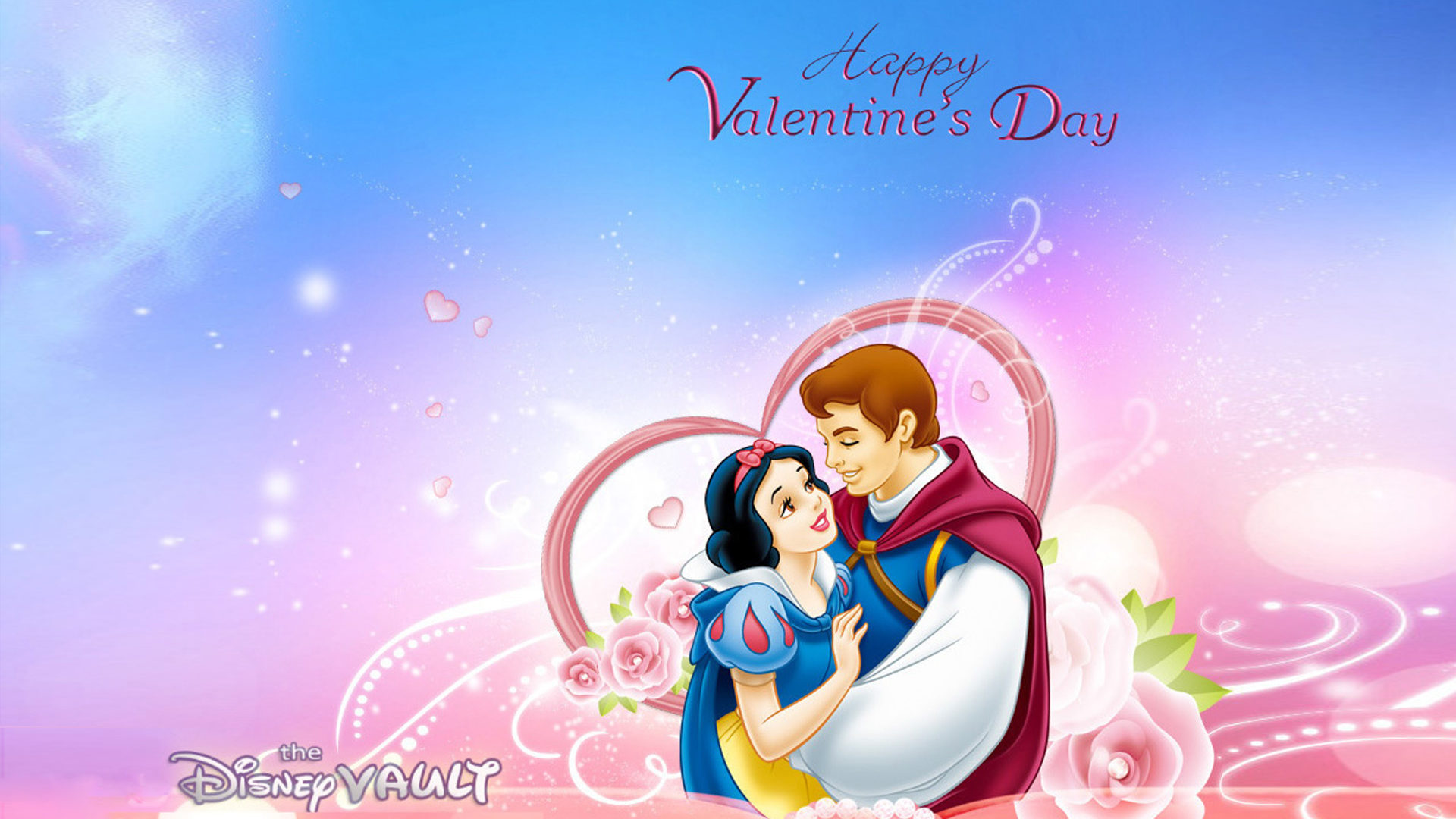 Snow White And The Seven Dwarfs Happy Valentines Day Love Couple Wallpaper HD 1920x1200, Wallpaper13.com